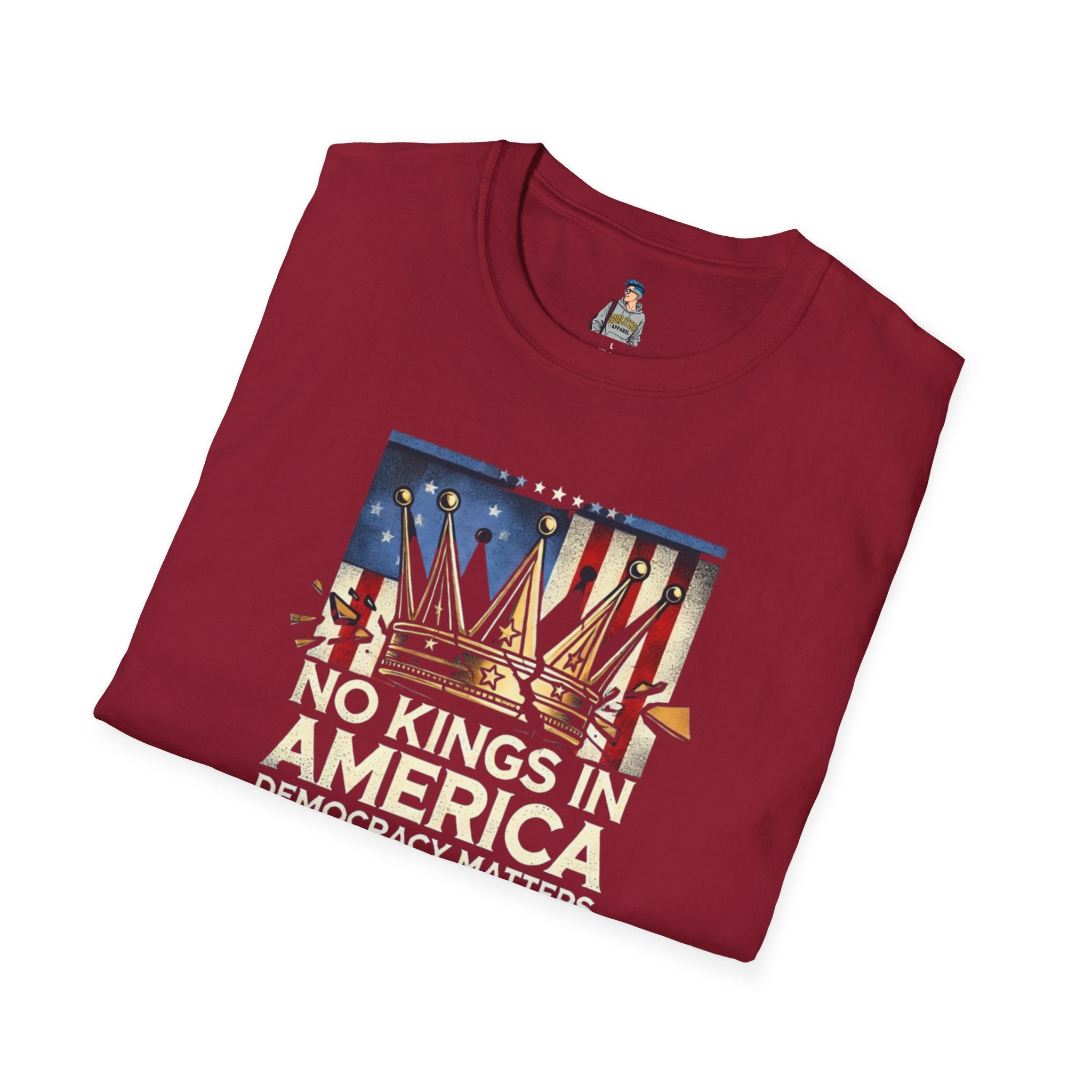 No Kings in America-Democracy Matters  Unisex Softstyle T-Shirt