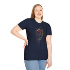 Abstract Rainbow Splatter Face Tee