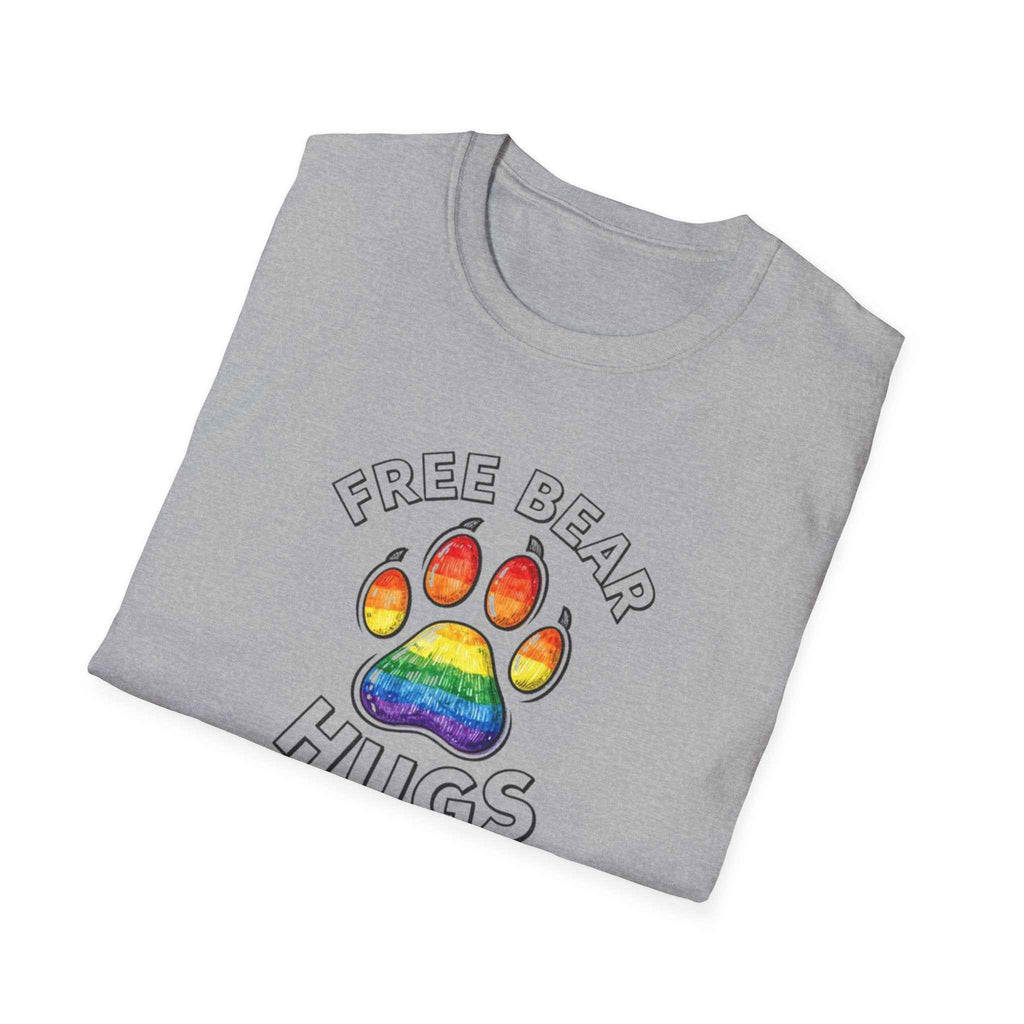 Free Bear Hugs Rainbow Paw T-Shirt