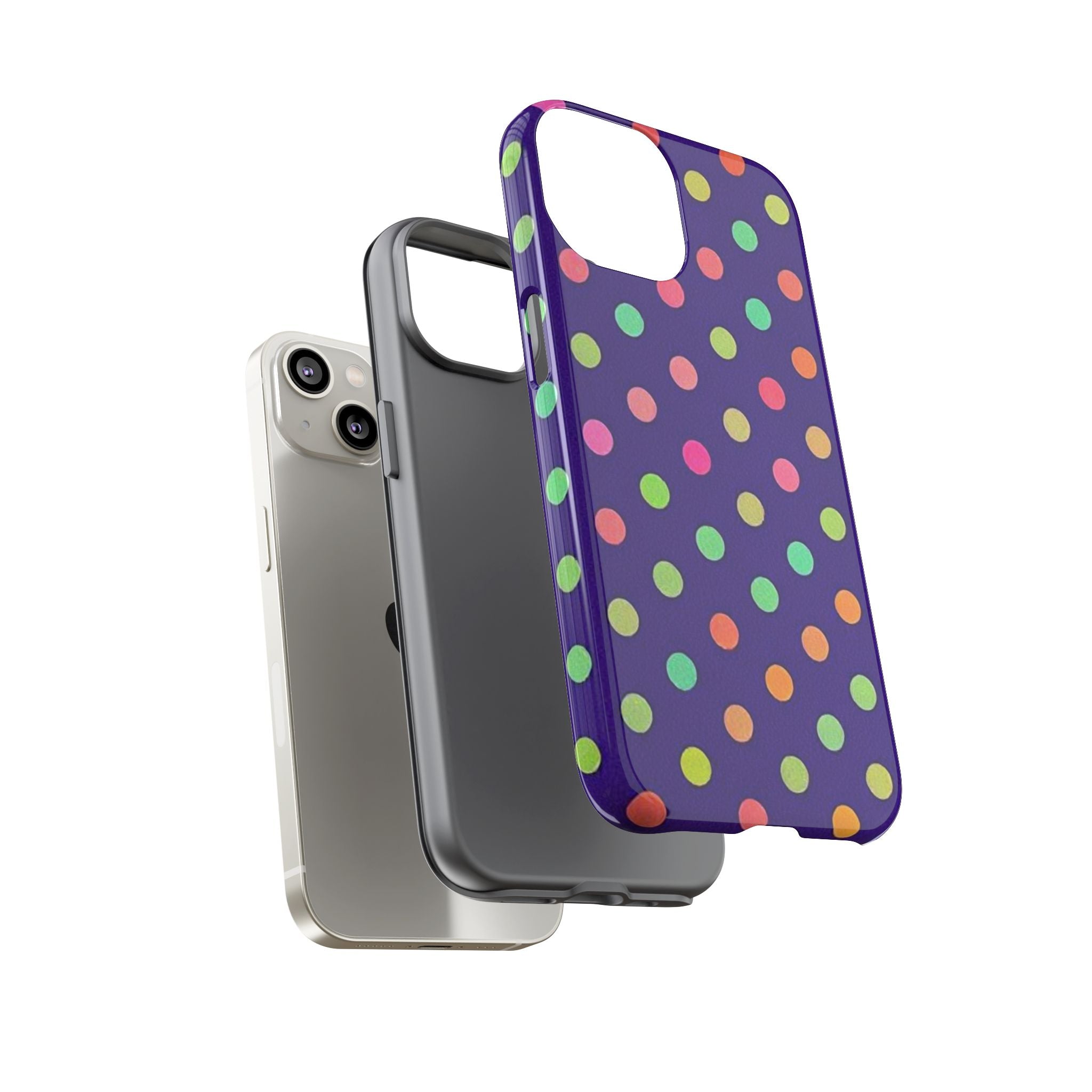 Colorful Polka Dot Tough Phone Case for iPhone