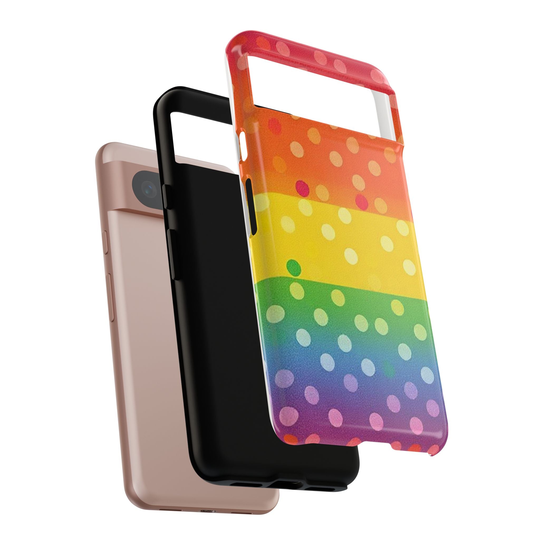 Rainbow Polka-Dot Tough Case for Android