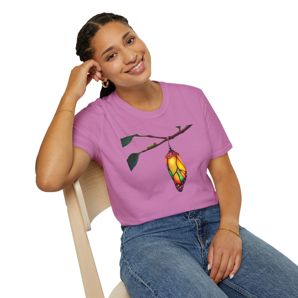 Rainbow Butterfly Cocoon Pride T-Shirt | Unisex Softstyle Tee