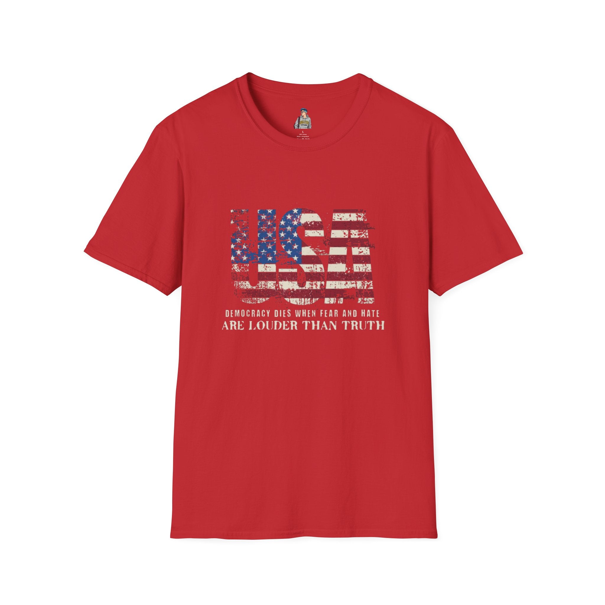 USA Democracy Statement Unisex Softstyle T-Shirt