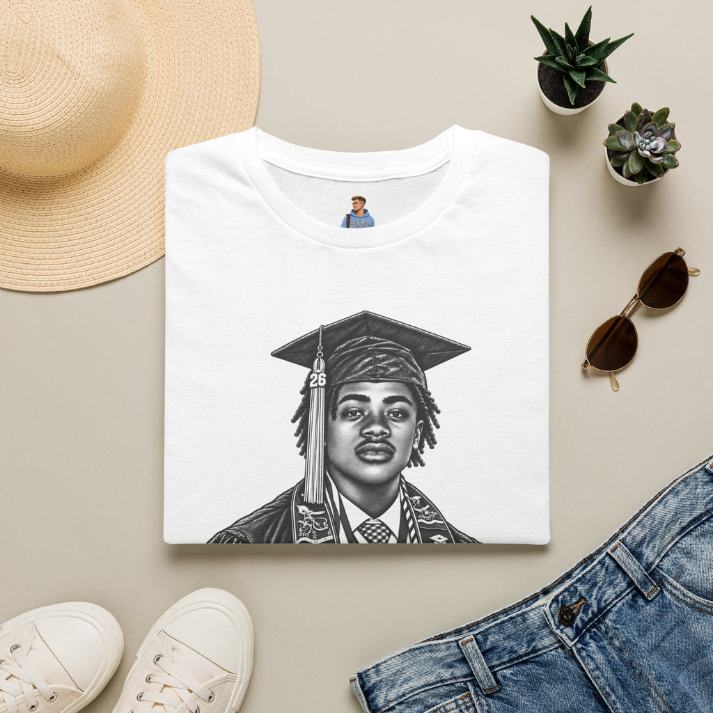 Graduation Portrait Front - In Memory of Pierre Damas Bel T-Shirt