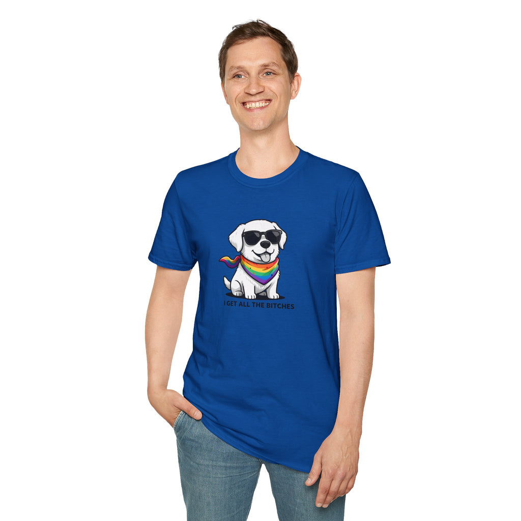Pride Dog T‑Shirt – I Get All the Bitches