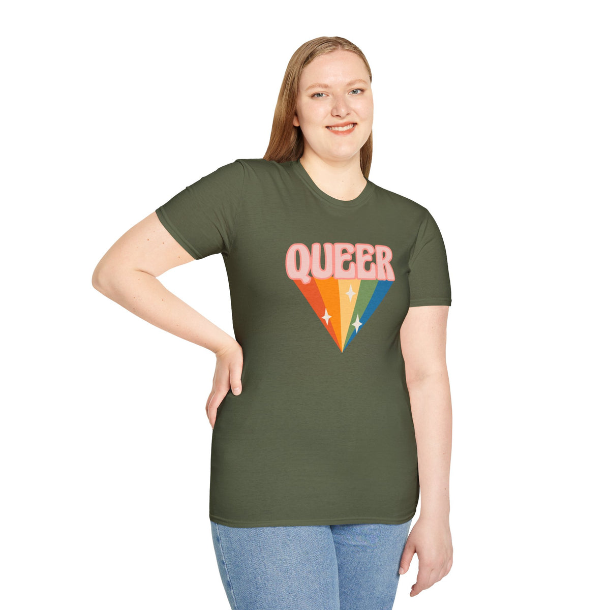 Queer Rainbow Sparkle Pride Tree Las Vegas T-Shirt