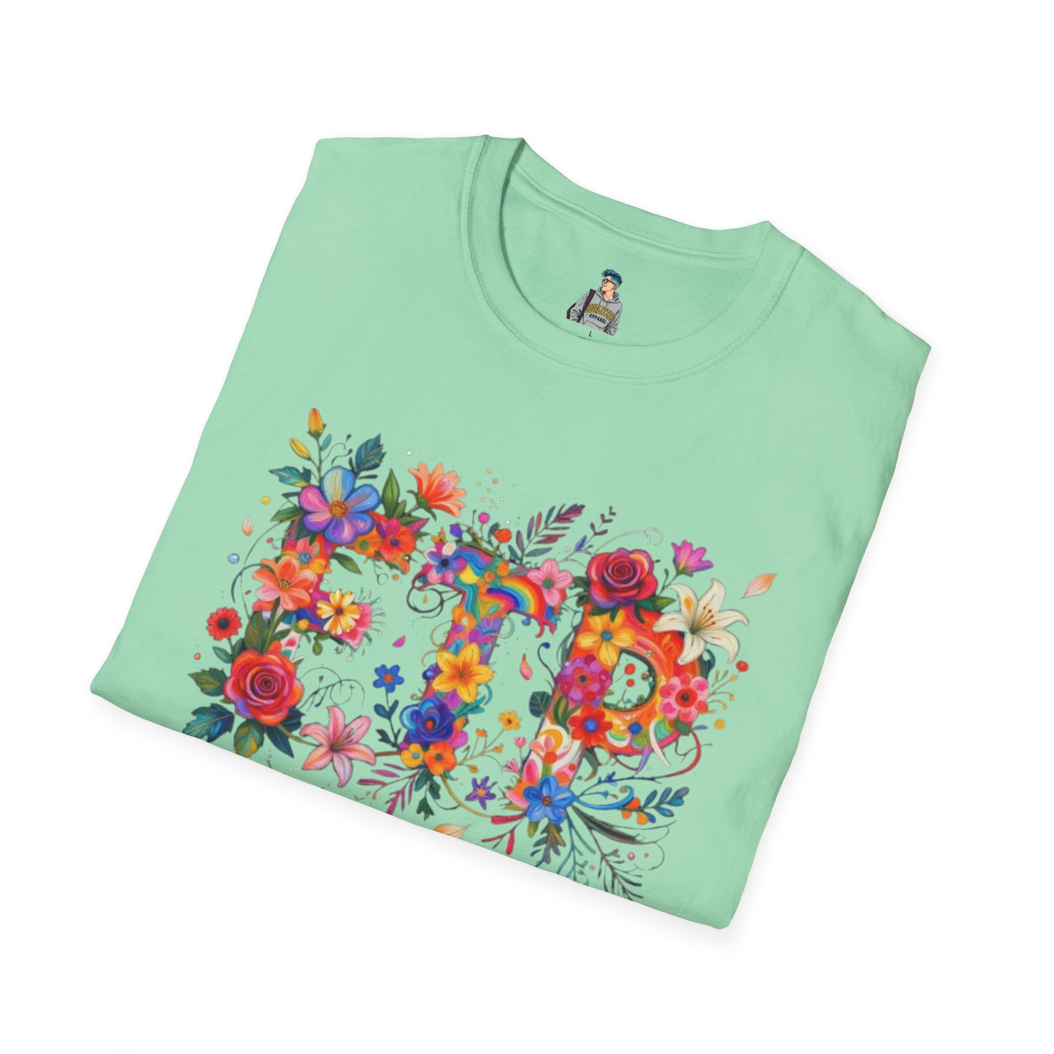 Floral 'FTP' Graphic T-Shirt