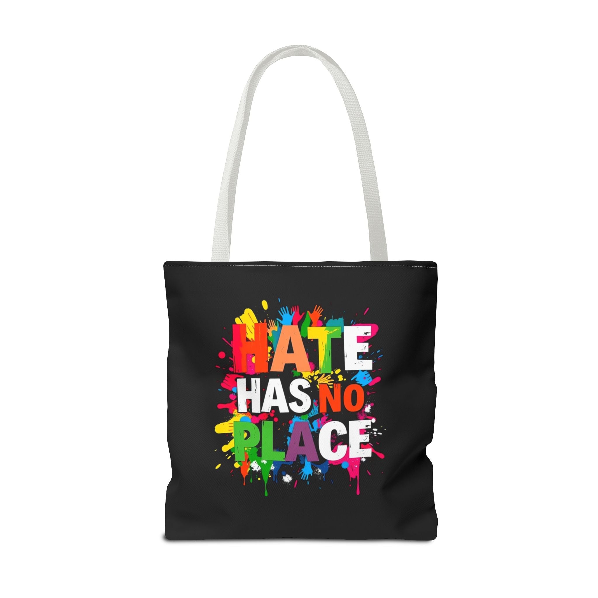 Hate Has No Place Paint Splatter Tote Bag