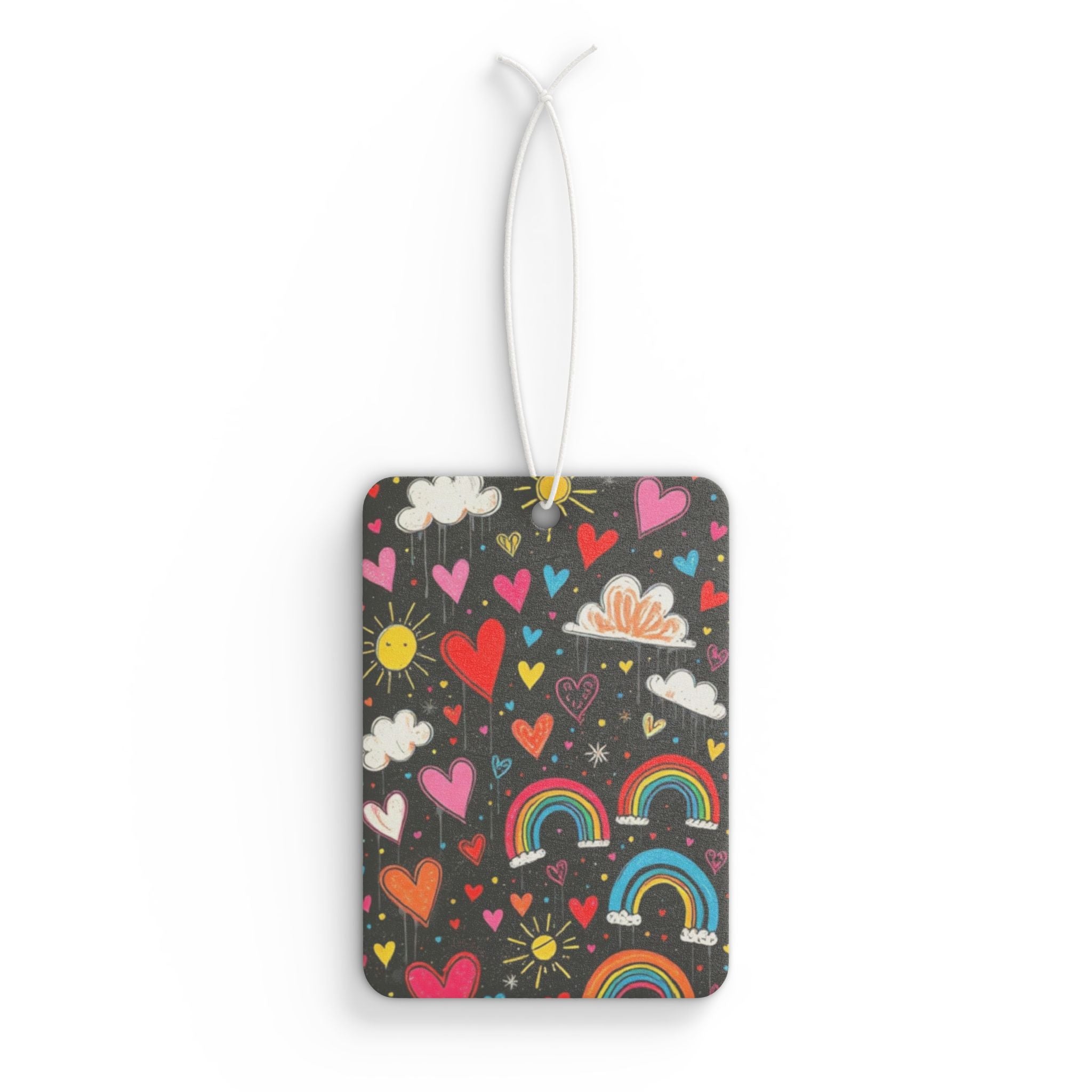 Hearts and Rainbows Car Air Freshener - Eclectic and Aromatic