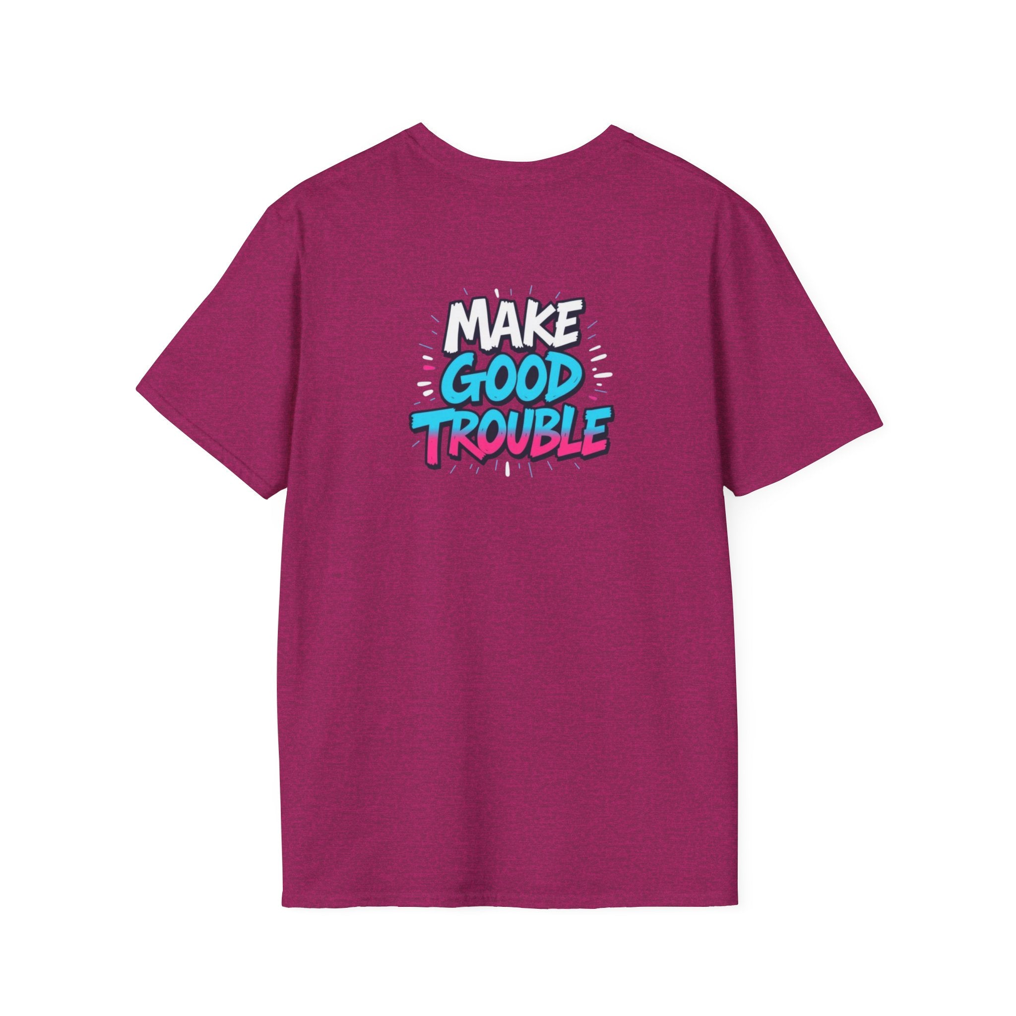 Make Good Trouble Trans Colors Graphic Unisex T-Shirt - Bold Statement Tee for Activists & Dreamers