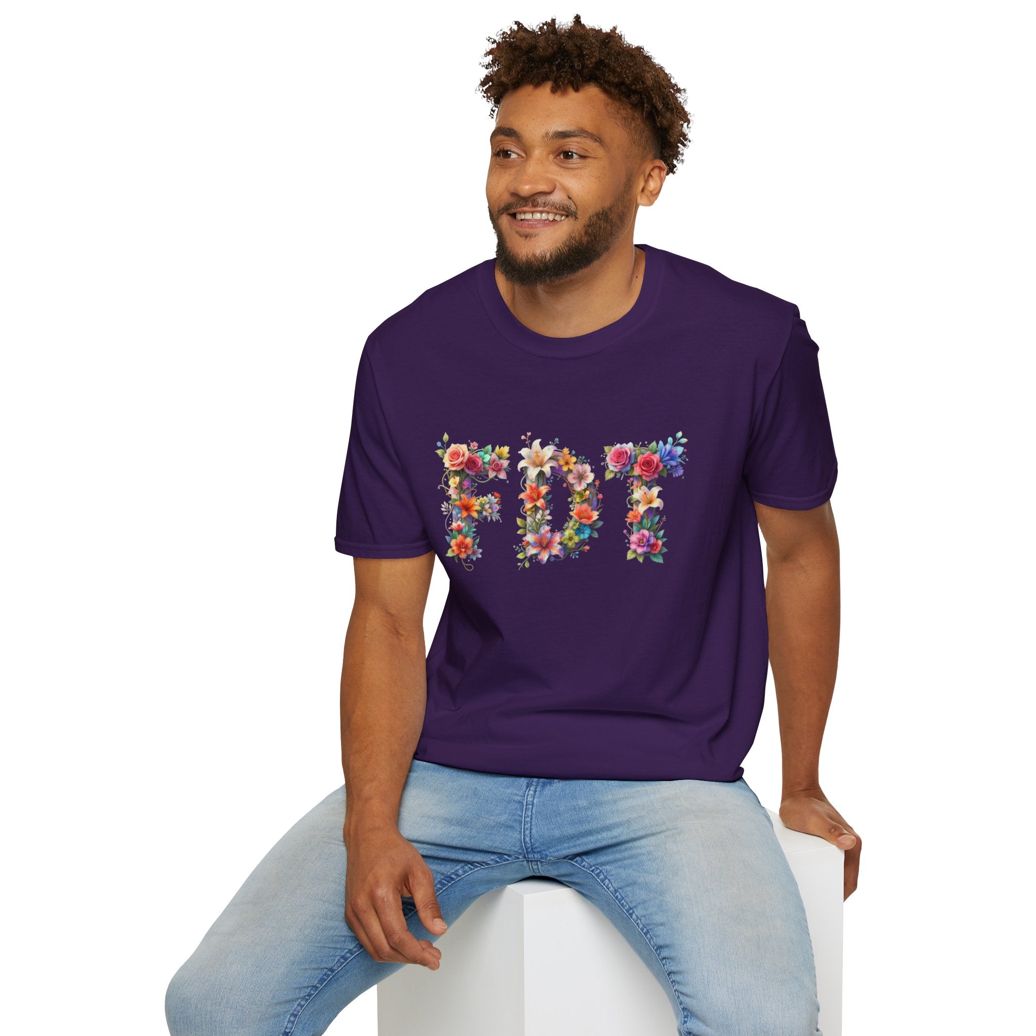 FDT Bold Floral Typography T-Shirt
