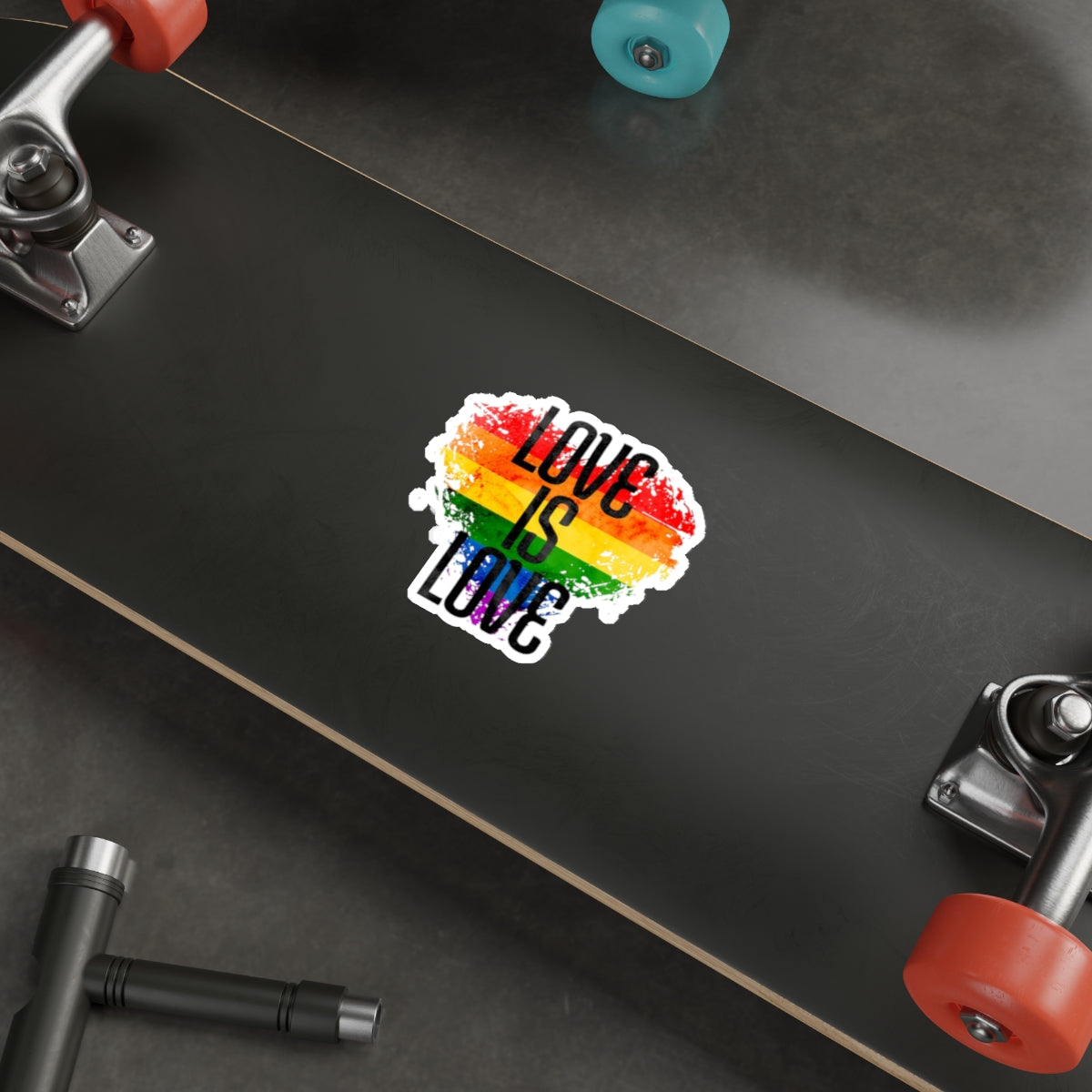 Die-Cut Stickers - Love is Love Rainbow Heart