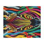 Colorful Zebra Microfiber Blanket