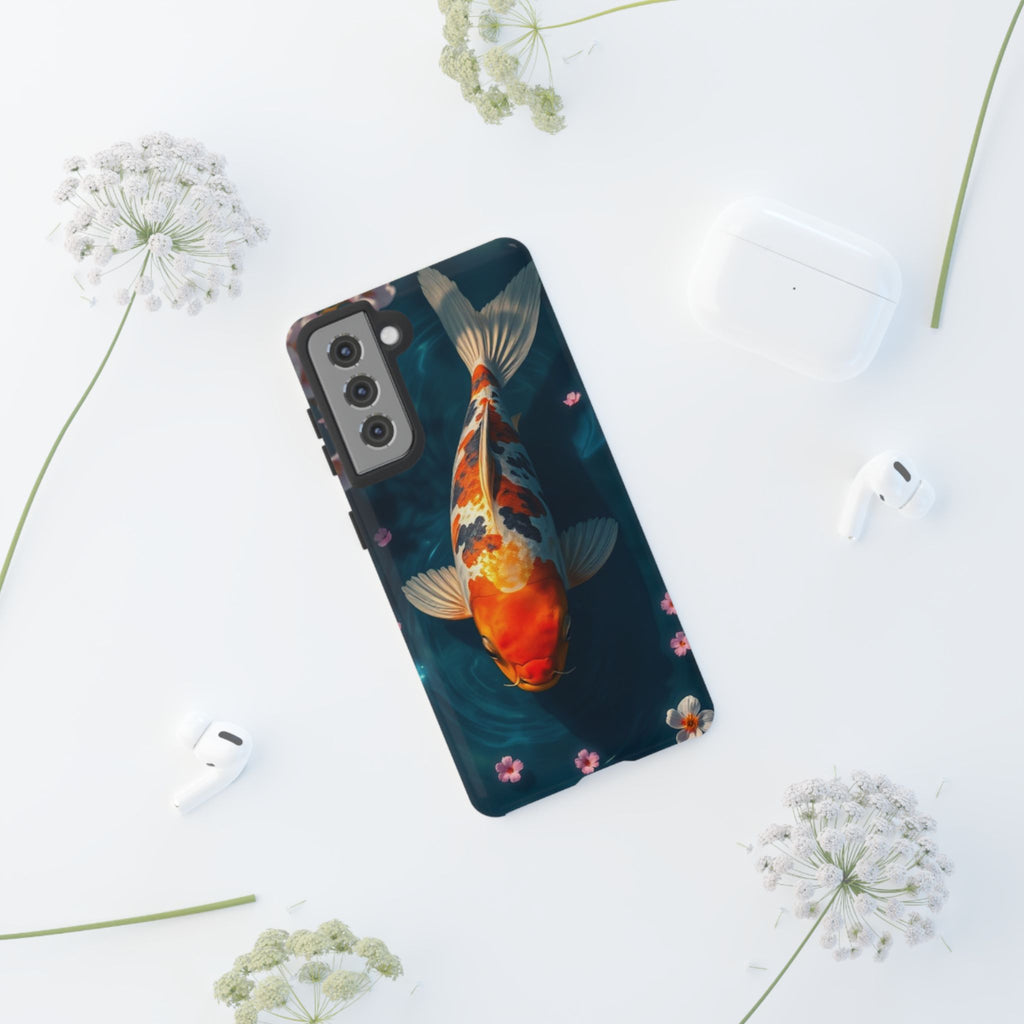 Peaceful Koi Cherry Blossom Tough Cases For Android & iPhone
