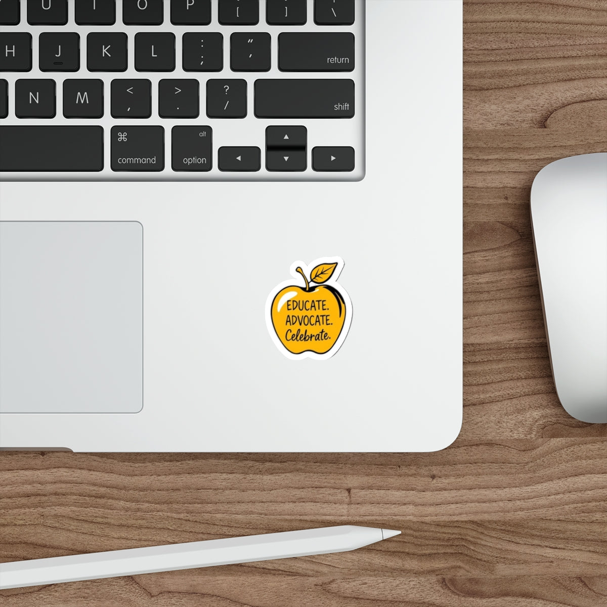 Motivational Die-Cut Stickers - Educate. Advocate. Celebrate. Perfect for Teachers & Advocates!