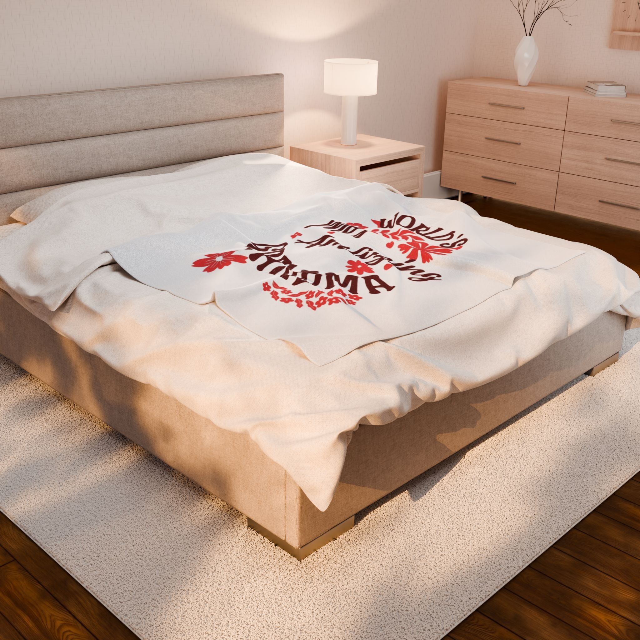 World's Most Amazing Grandma Velveteen Plush Blanket