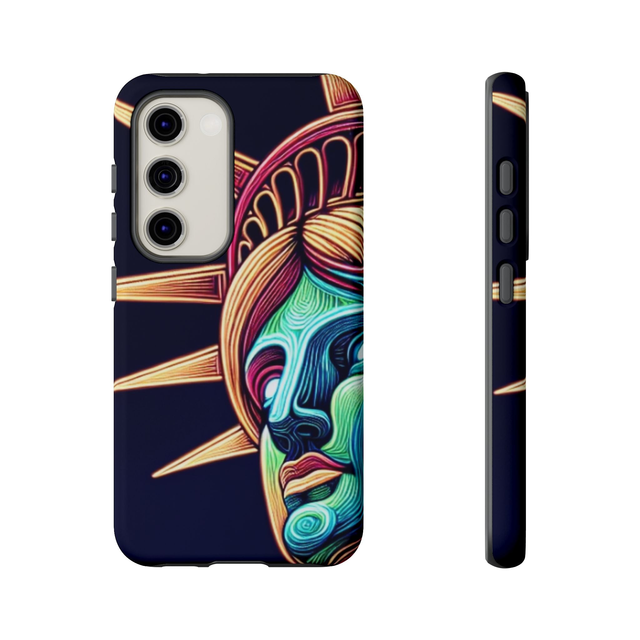 Statue of Liberty Neon Glowing Art Tough Case for Android & iPhone