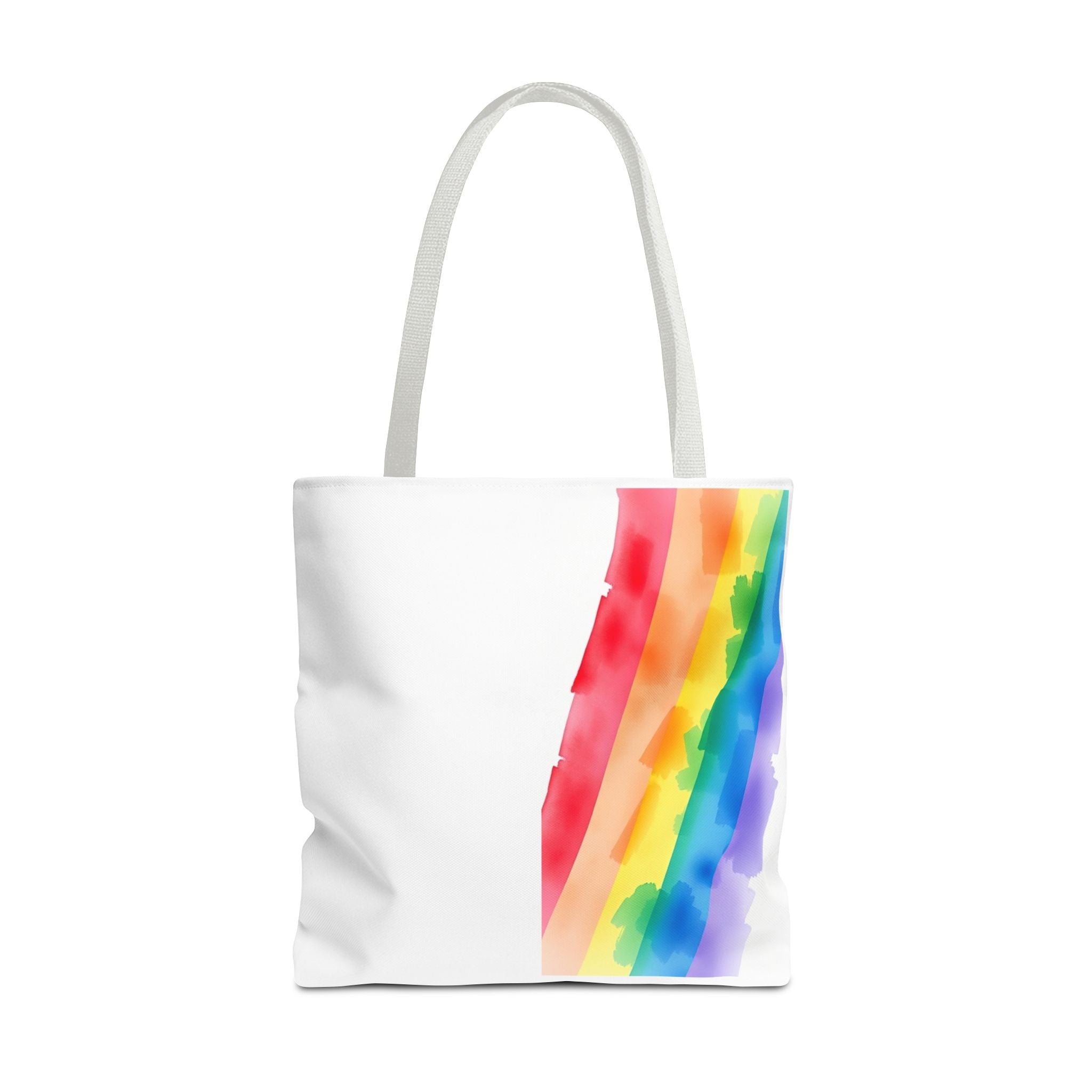 Rainbow Watercolor on Canvas Design - Tote Bag