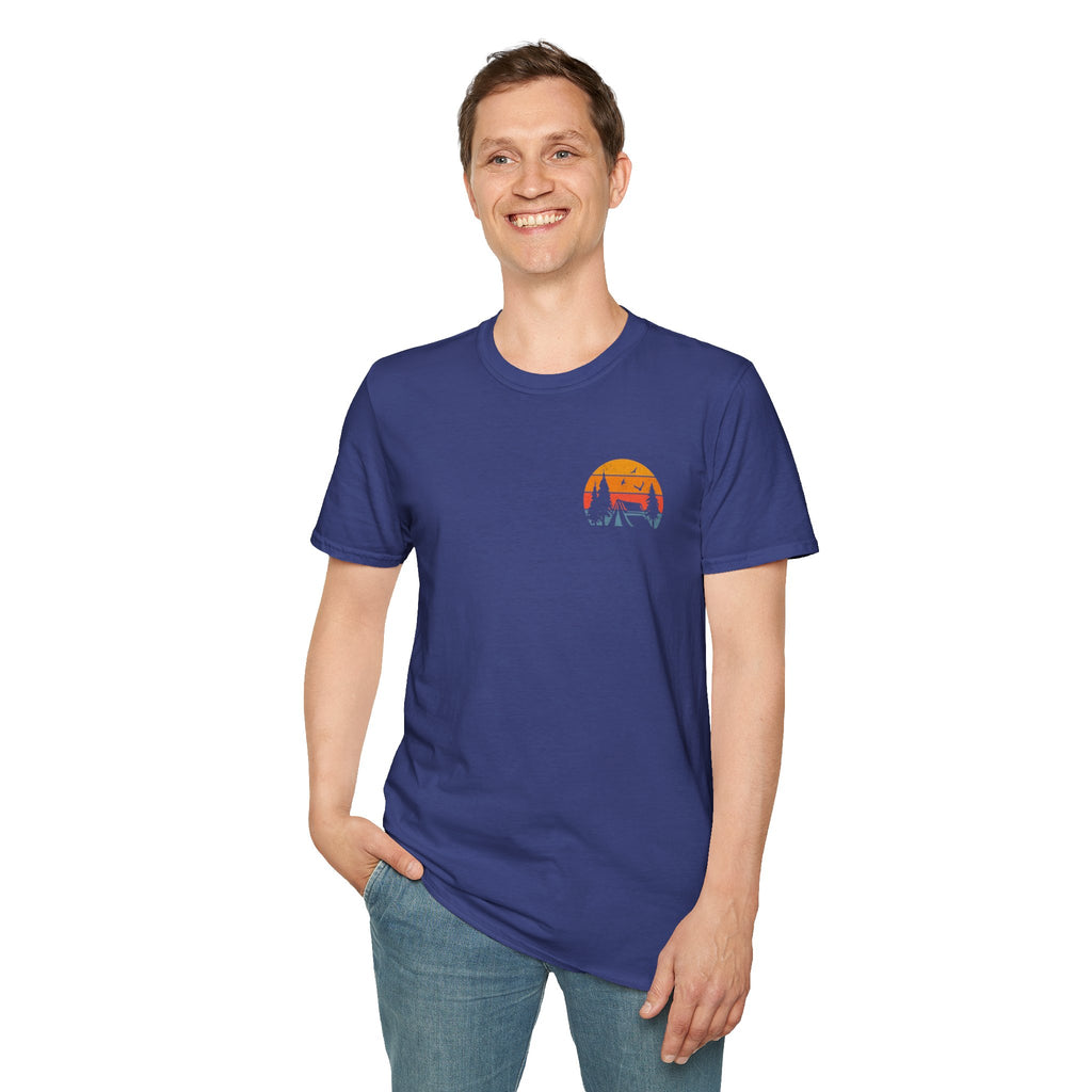 Unisex Softstyle T-Shirt - 'I'd Rather Be Camping' Adventure Tee