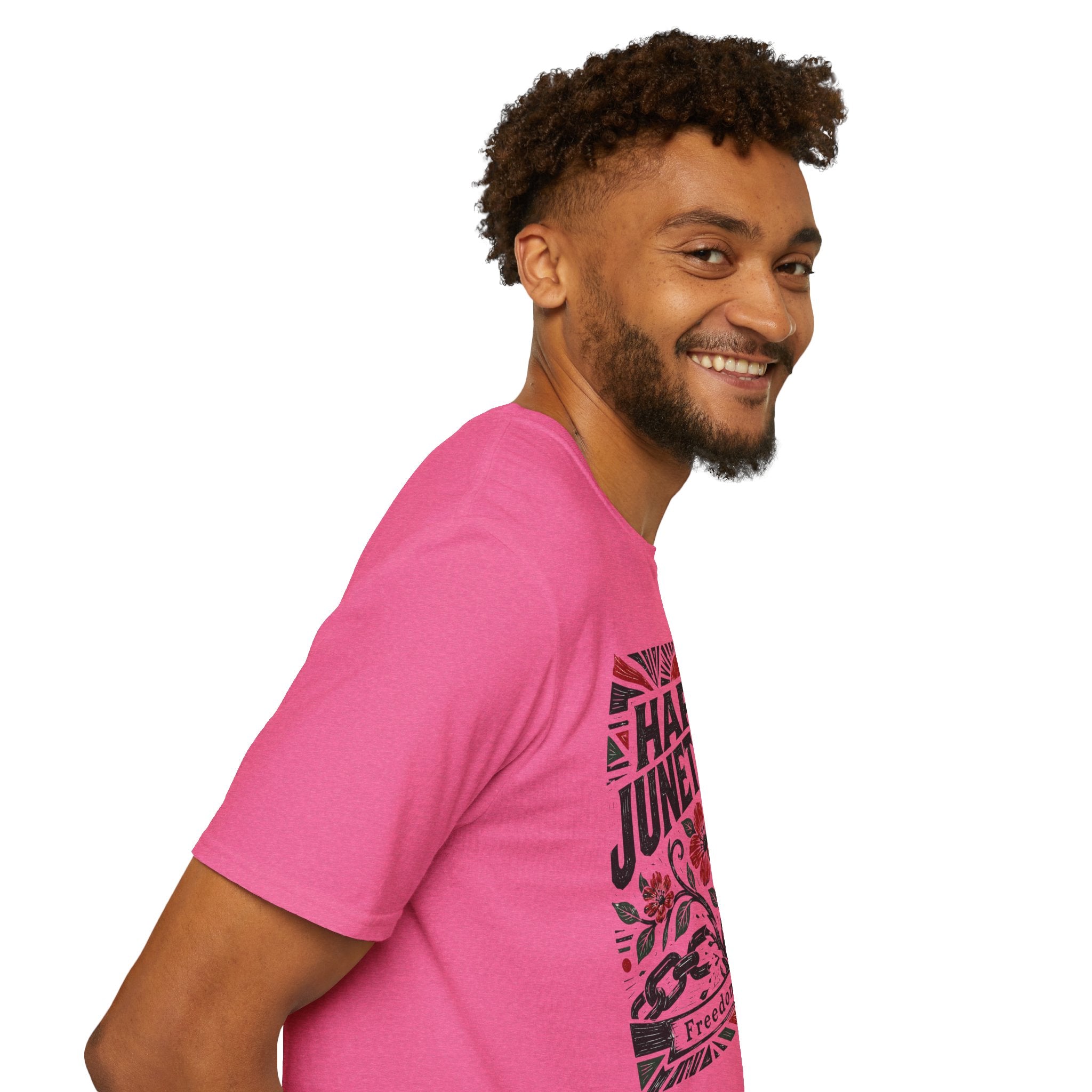 Juneteenth T-Shirt — "Happy Juneteenth" Floral Freedom Tee