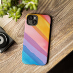 Colorful Diagonal Watercolor Tough Phone Case for iPhone