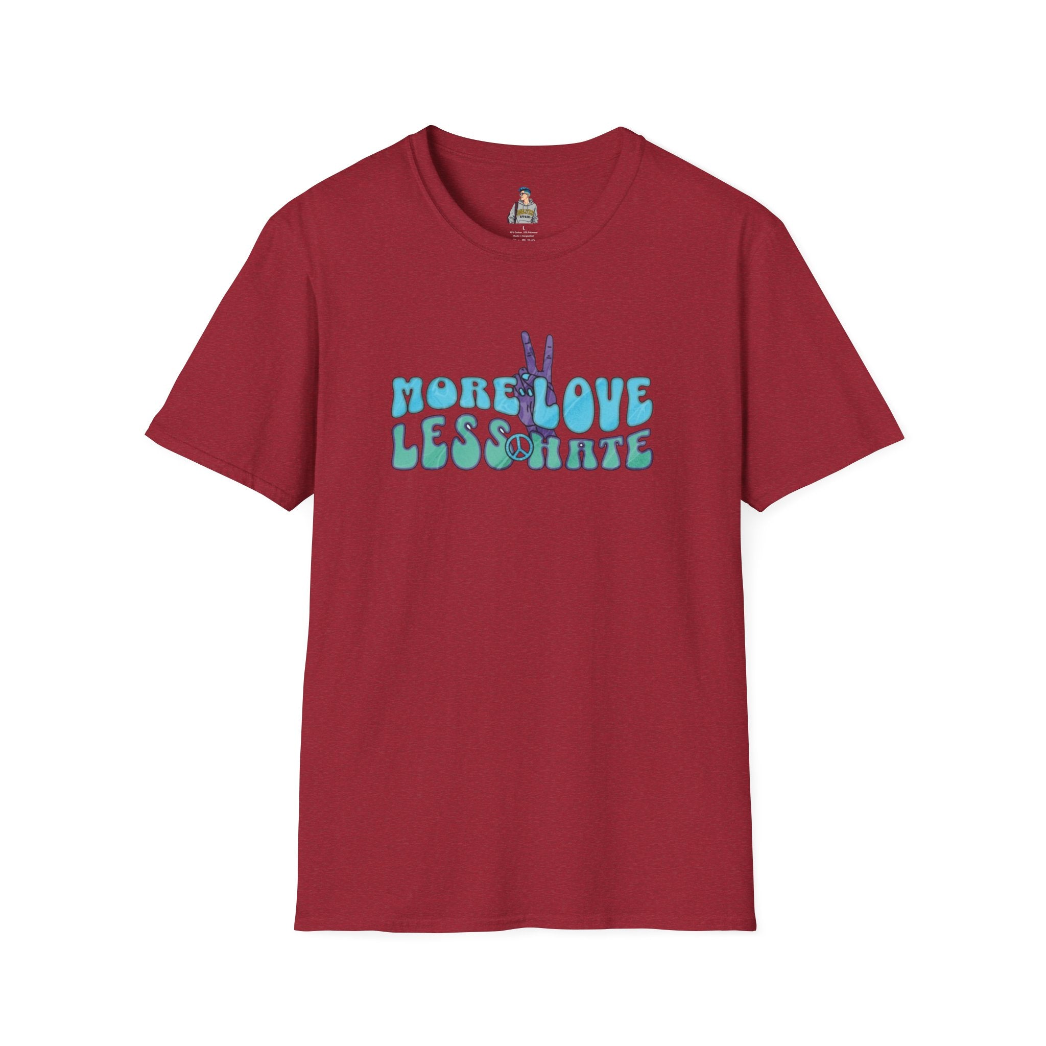 More Love Less Hate Unisex Softstyle T-Shirt
