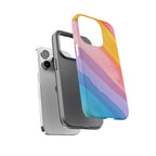 Colorful Diagonal Watercolor Tough Phone Case for iPhone