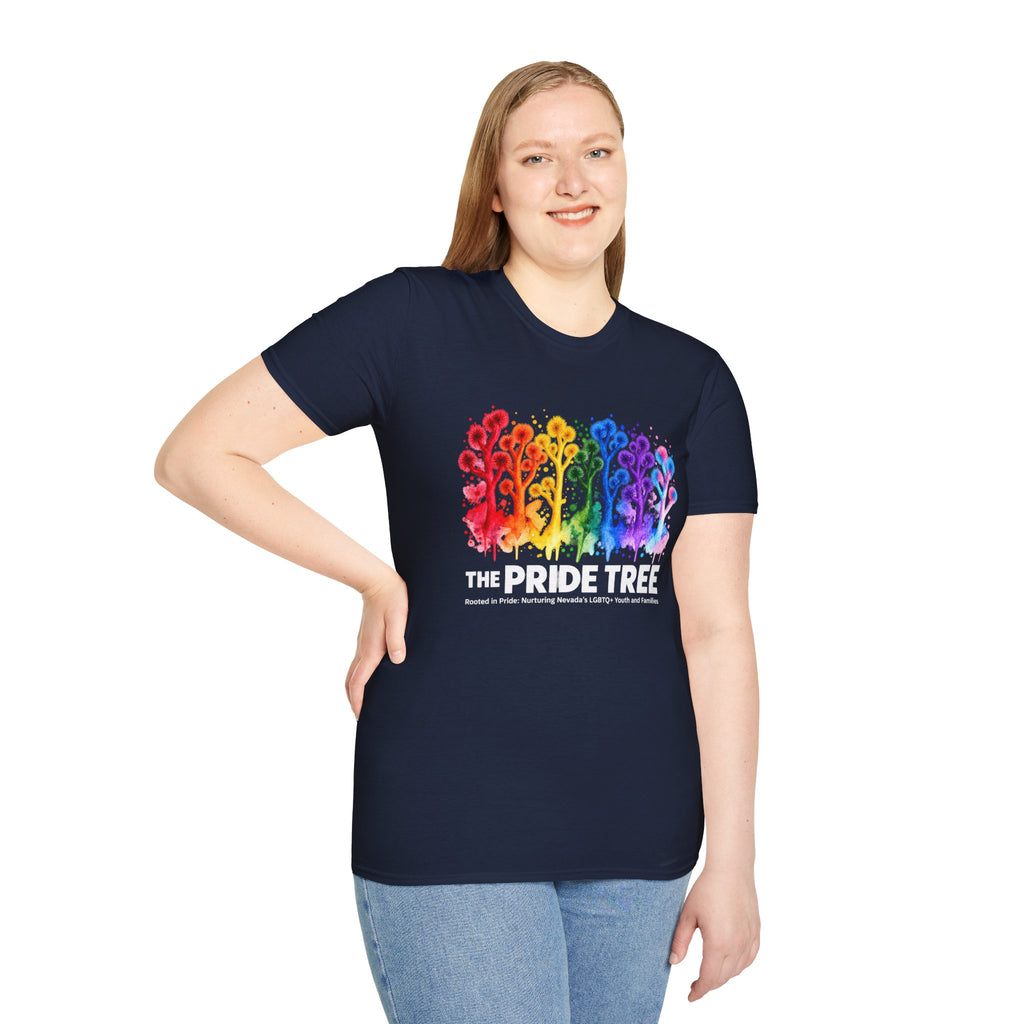Pride Tree Las Vegas White Text T-shirt