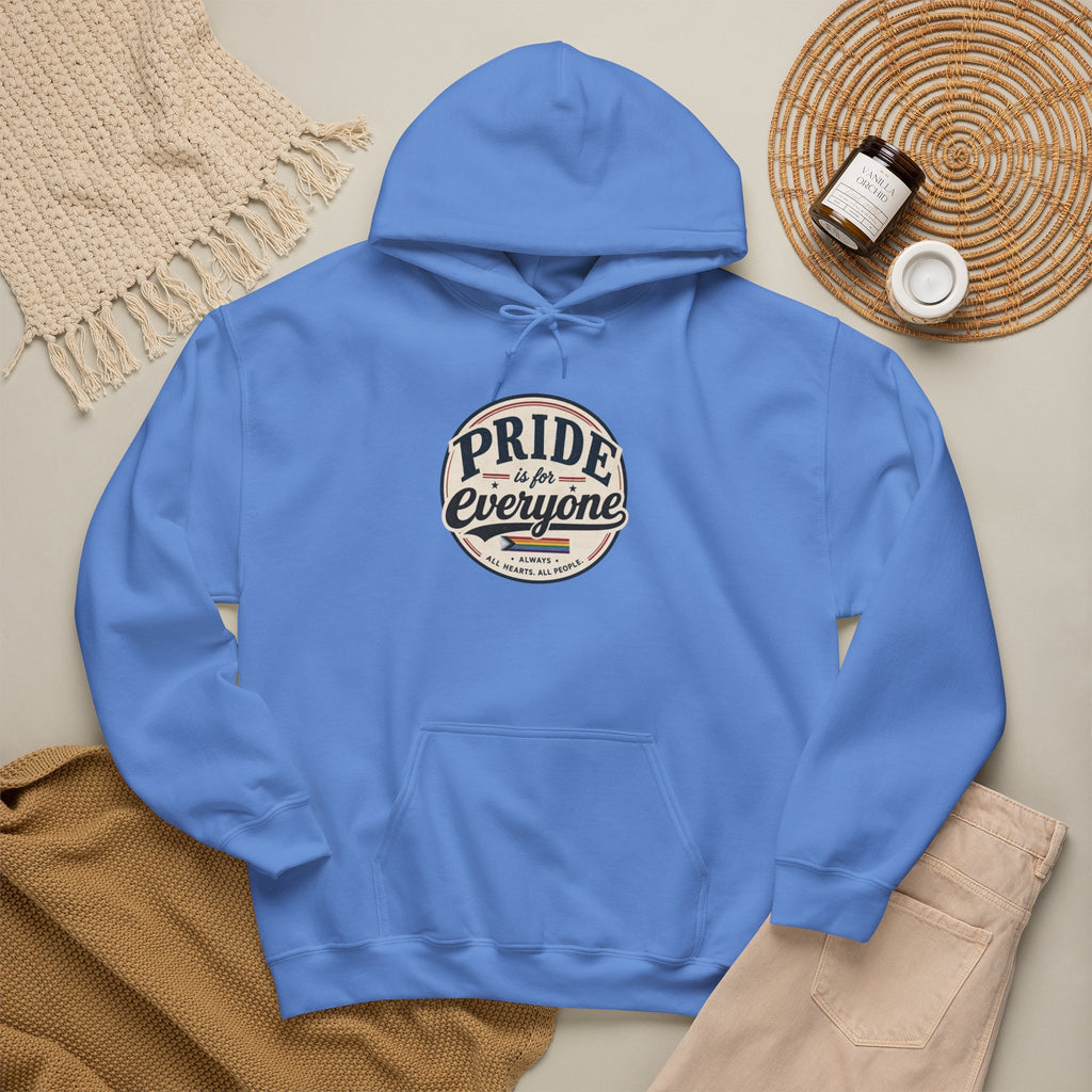 Pride Is For Everyone Pullover Hoodie — Vintage Graphic Inclusivity Sweatshirt