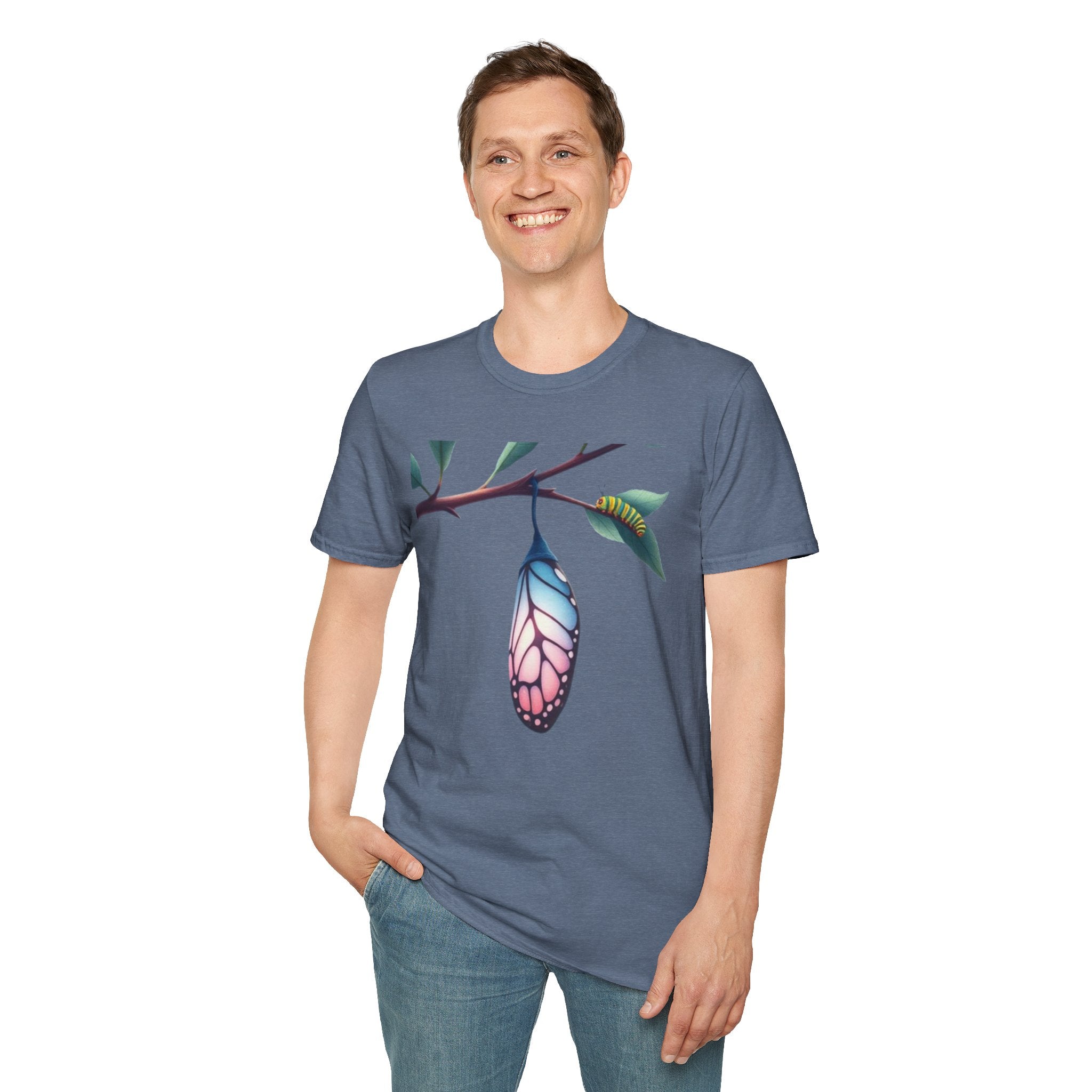 Trans Caterpillar to Butterfly Graphic T-Shirt