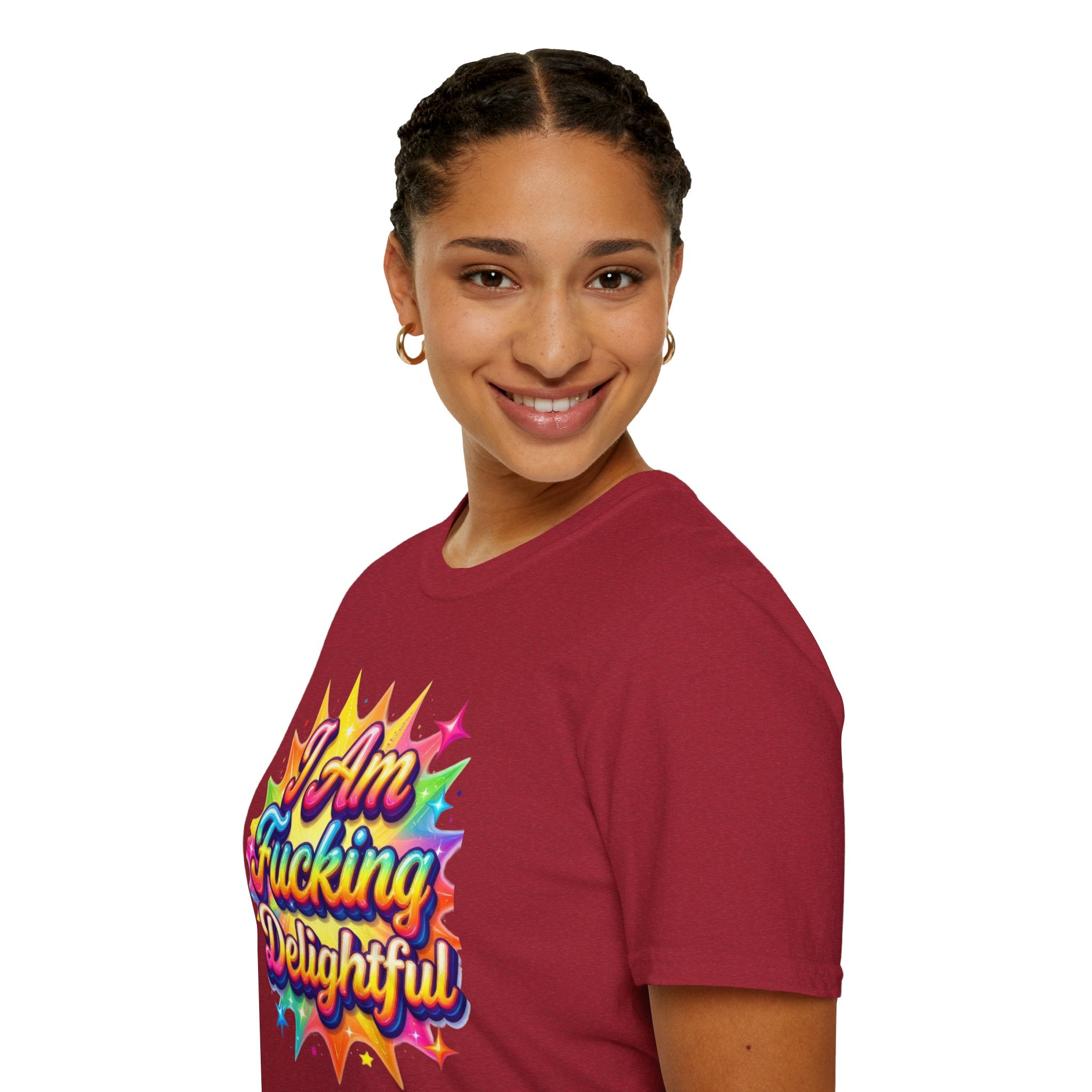 I Am Fucking Delightful T-Shirt - Bold Rainbow Self-Love Graphic Tee