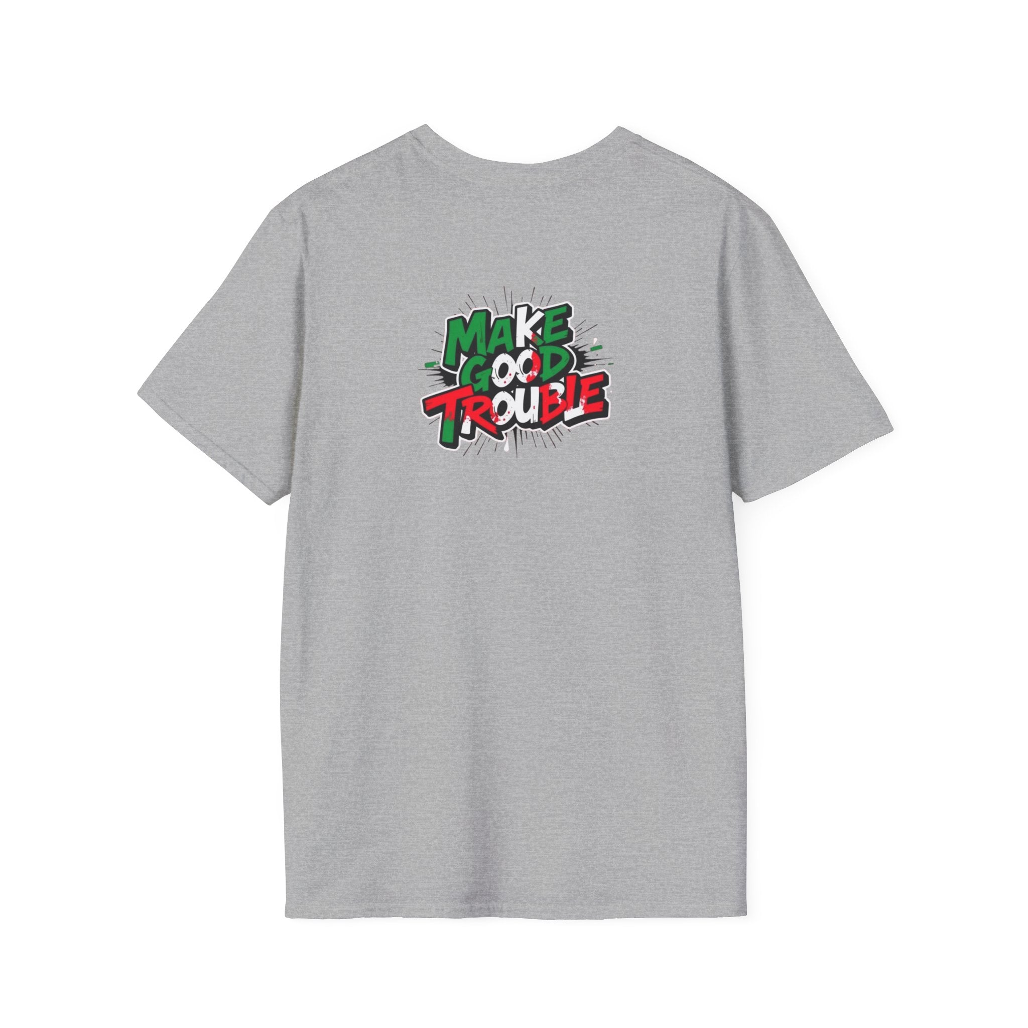 Make Good Trouble Unisex Softstyle T-Shirt | Fun Graphic Tee for Activists & Trendsetters