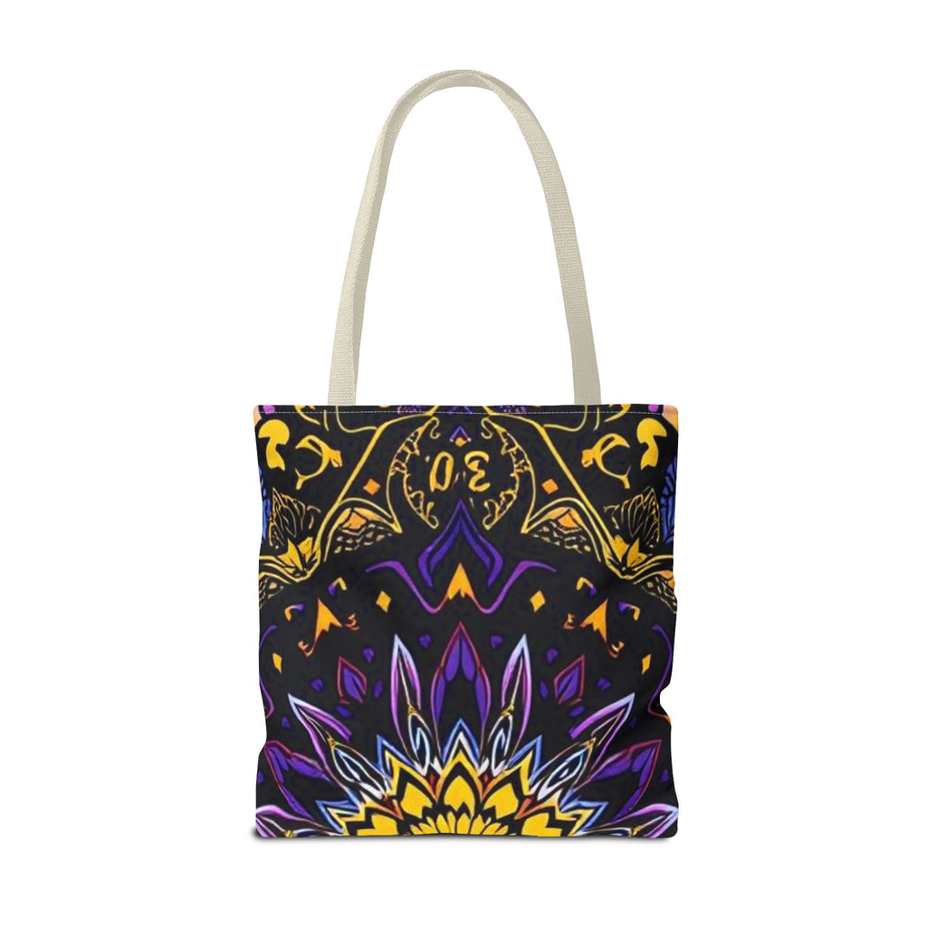 Purple & Yellow Design Tote Bag