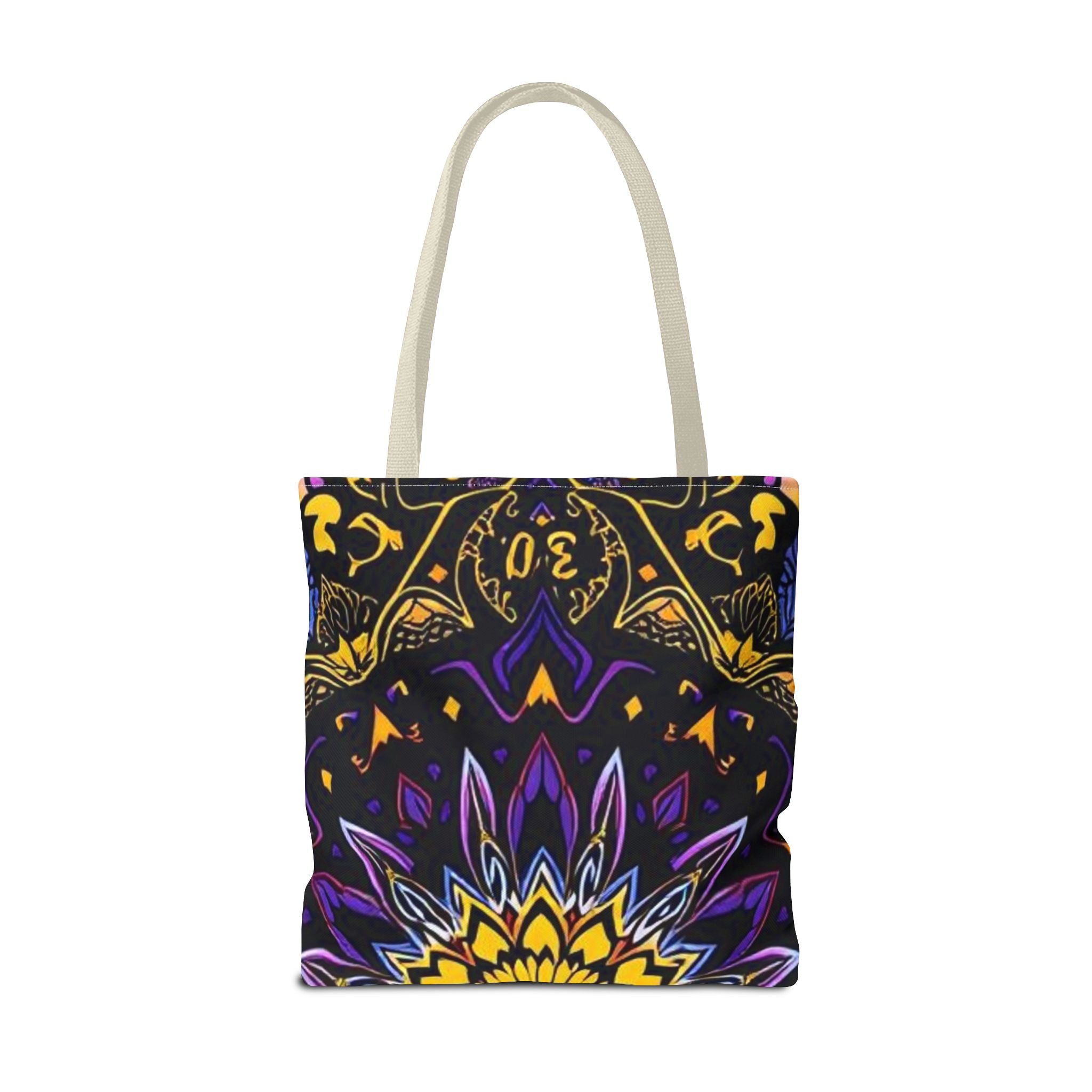 Purple & Yellow Design Tote Bag