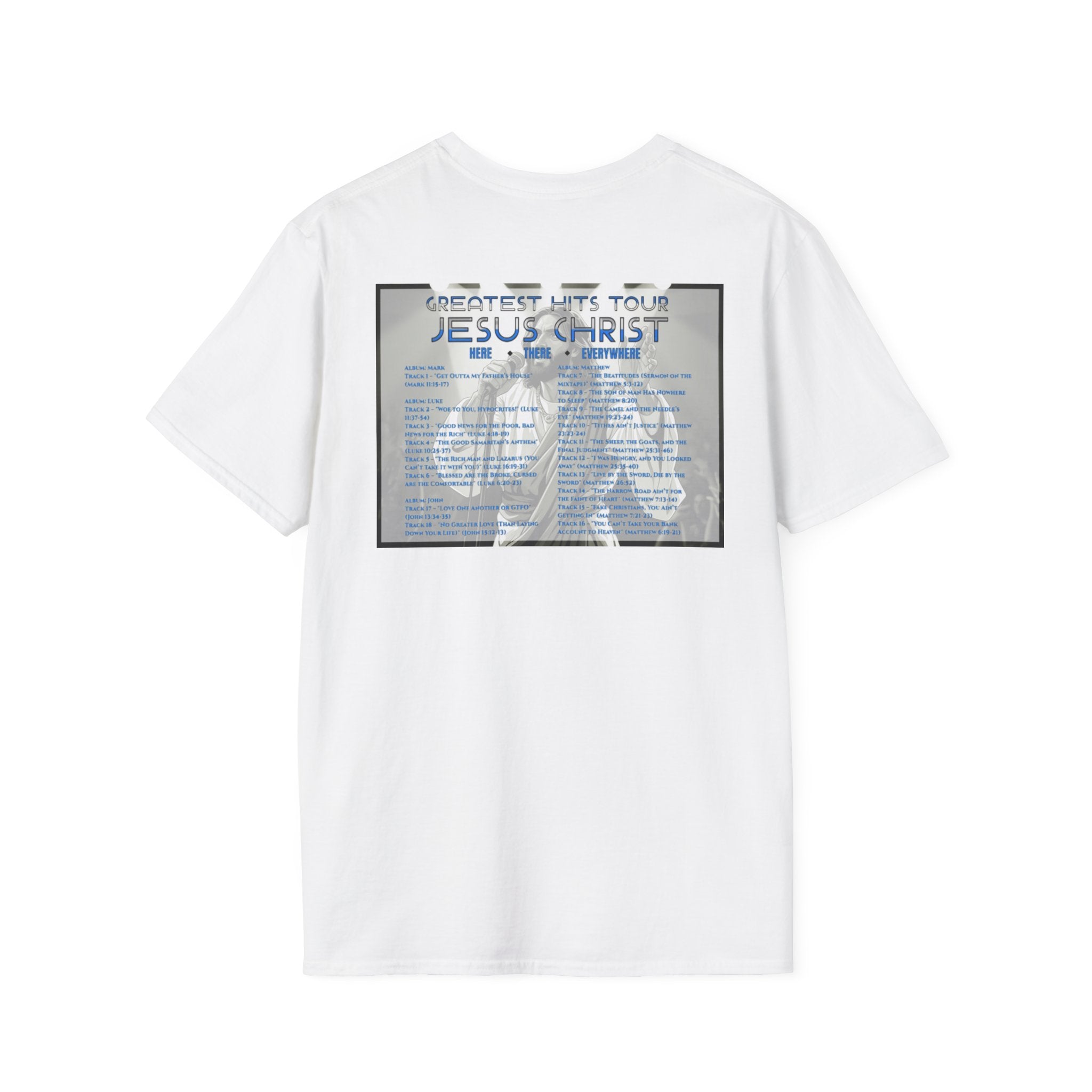 Unisex Softstyle T-Shirt - Jesus Christ Greatest Hits Tour Tee