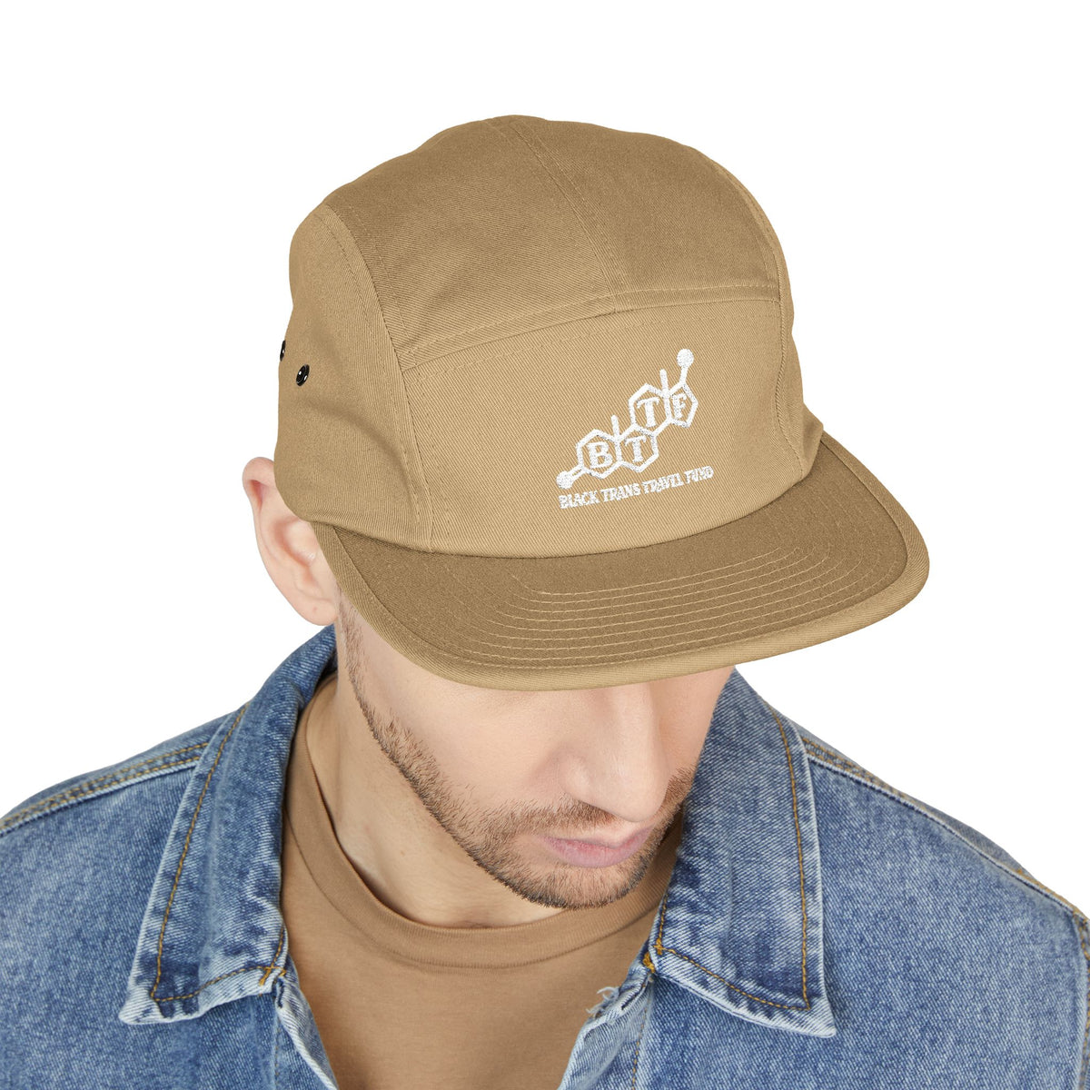 BTTF - Black Trans Travel Fund Embroidered Five-Panel Flat Rim Cap