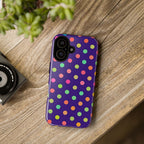 Colorful Polka Dot Tough Phone Case for iPhone