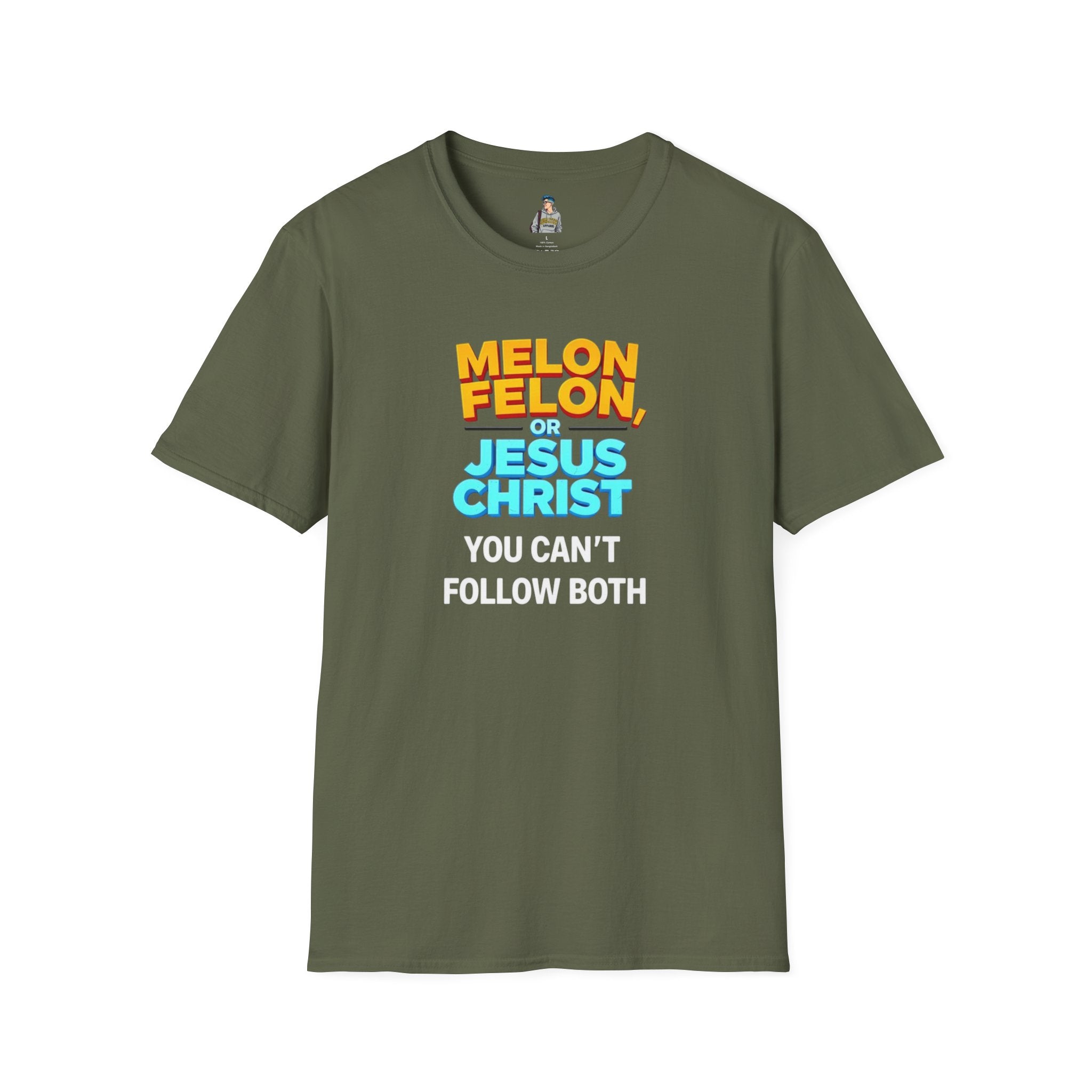 Funny Unisex T-Shirt - "Melon, Felon, or Jesus Christ" Graphic Tee