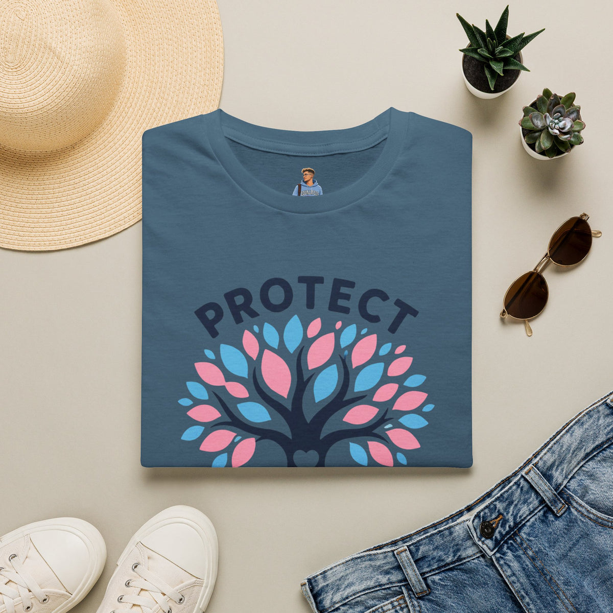 Protect Trans Kids Pride Tree Las Vegas T-Shirt