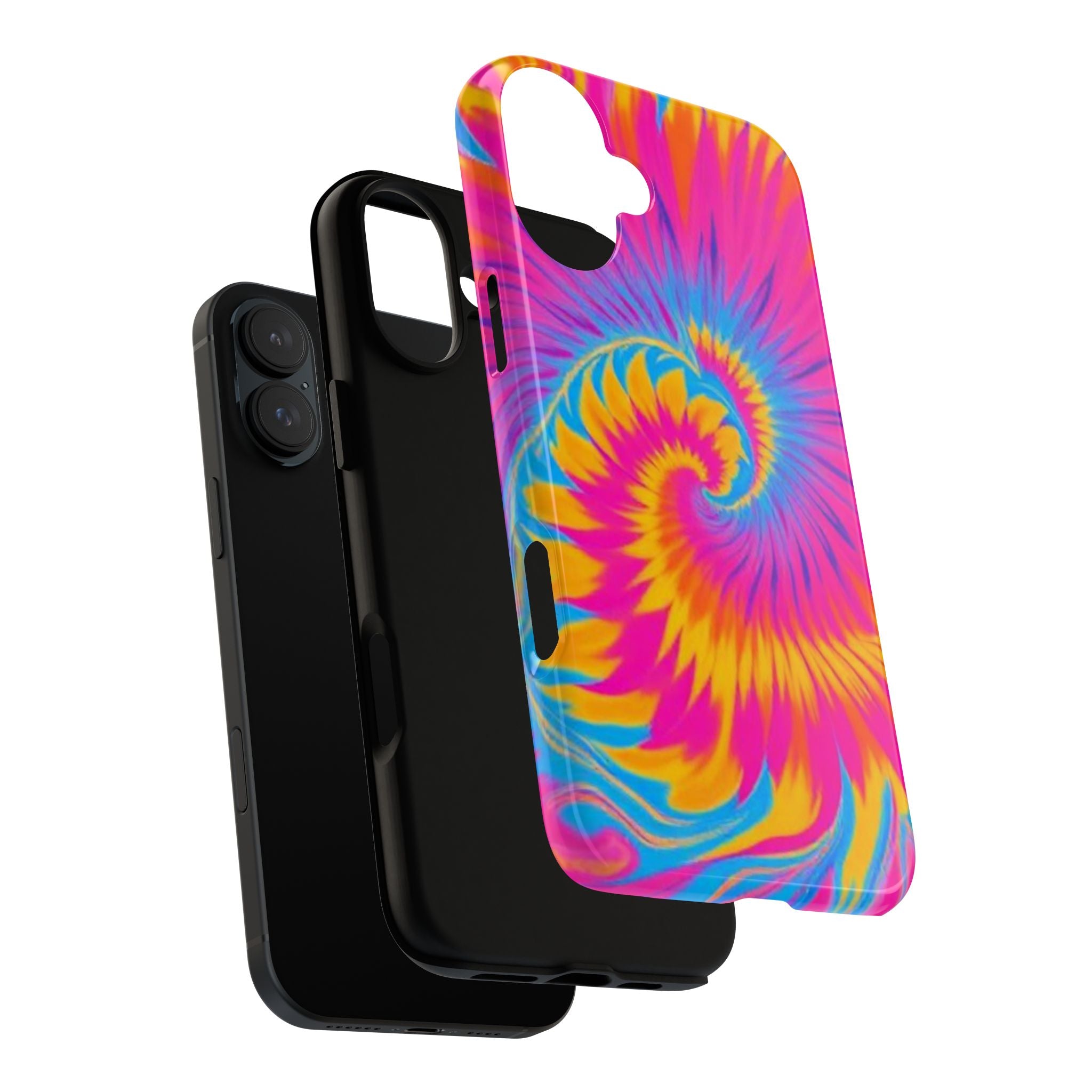 Vibrant Tie-Dye Swirl Protective Tough Case for iPhone