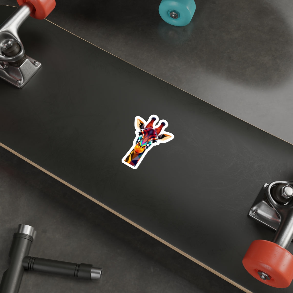 Colorful Giraffe Die-Cut Sticker