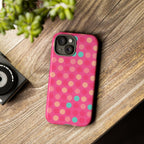 Android OR iPhone Protective Cases - Retro Polka Dots Pattern Tough Case