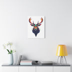 Colorful Elk Art Print - Modern Geometric Canvas Wall Decor