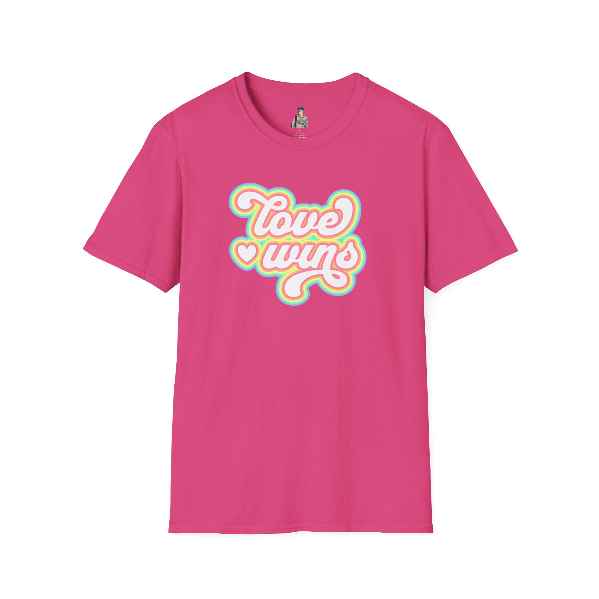 Love Wins Unisex Softstyle T-Shirt - Positive Vibes for Pride and Everyday Wear
