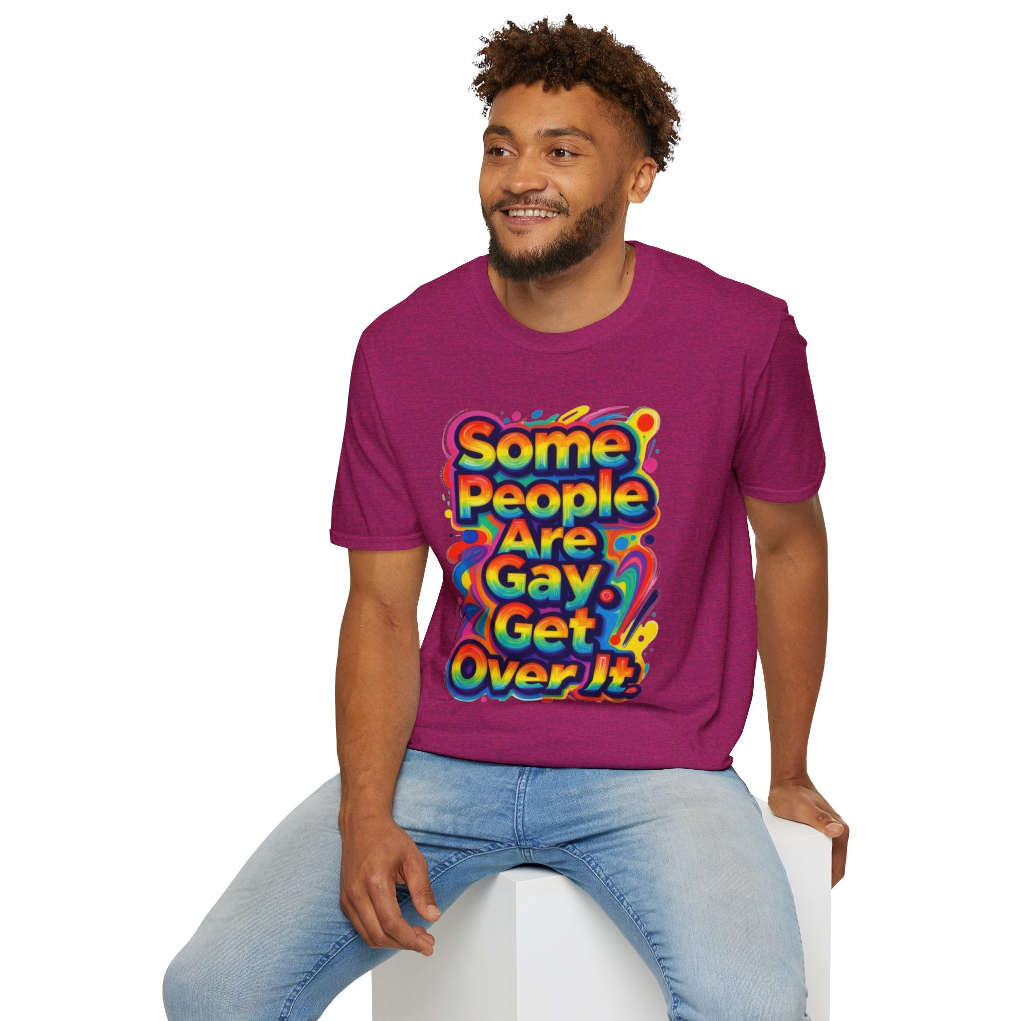 Some People Are Gay Get Over It T-Shirt — Rainbow Pride Statement Tee