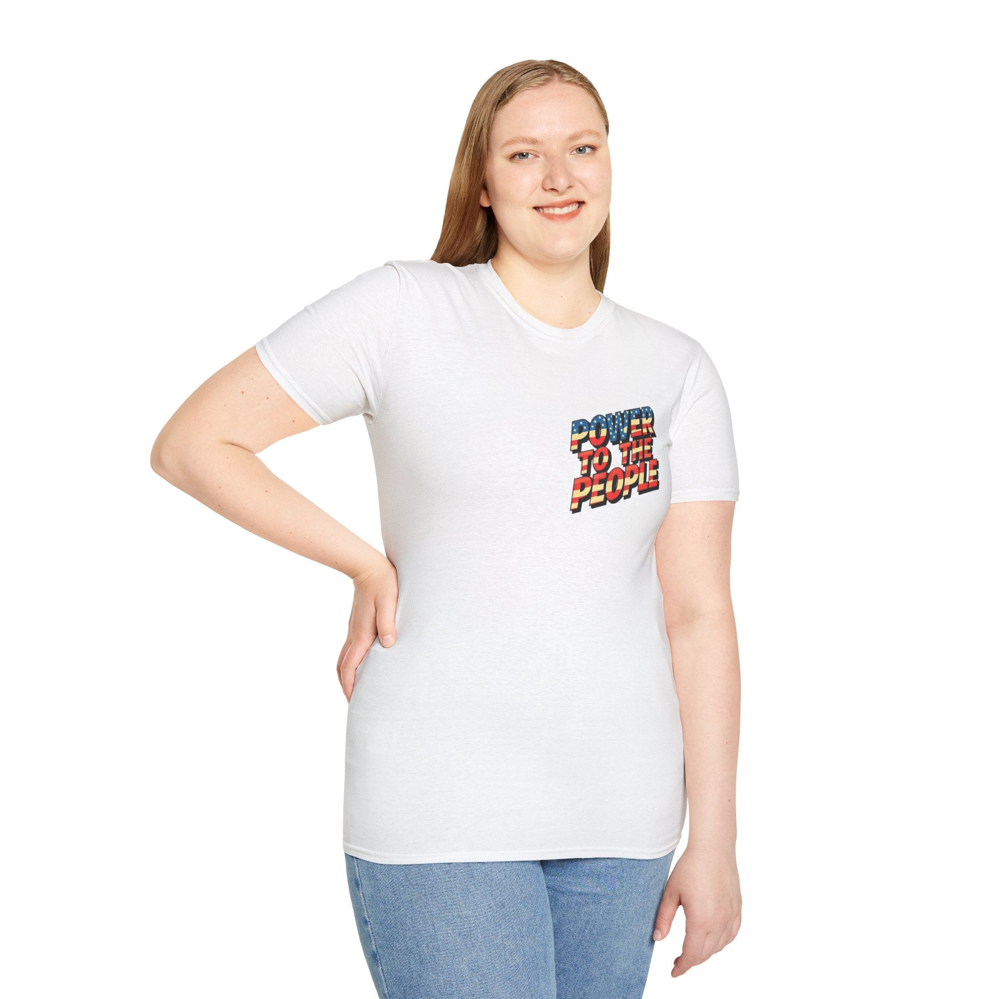 Power to the People Unisex Softstyle T-Shirt Classic Protest Tee
