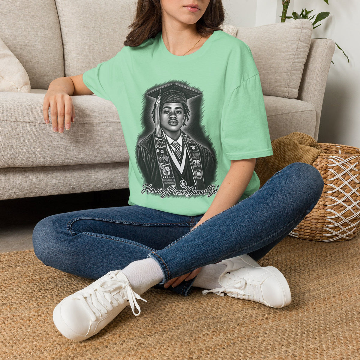 Portrait Front and Back - In Memory of Pierre Damas Bel T-Shirt