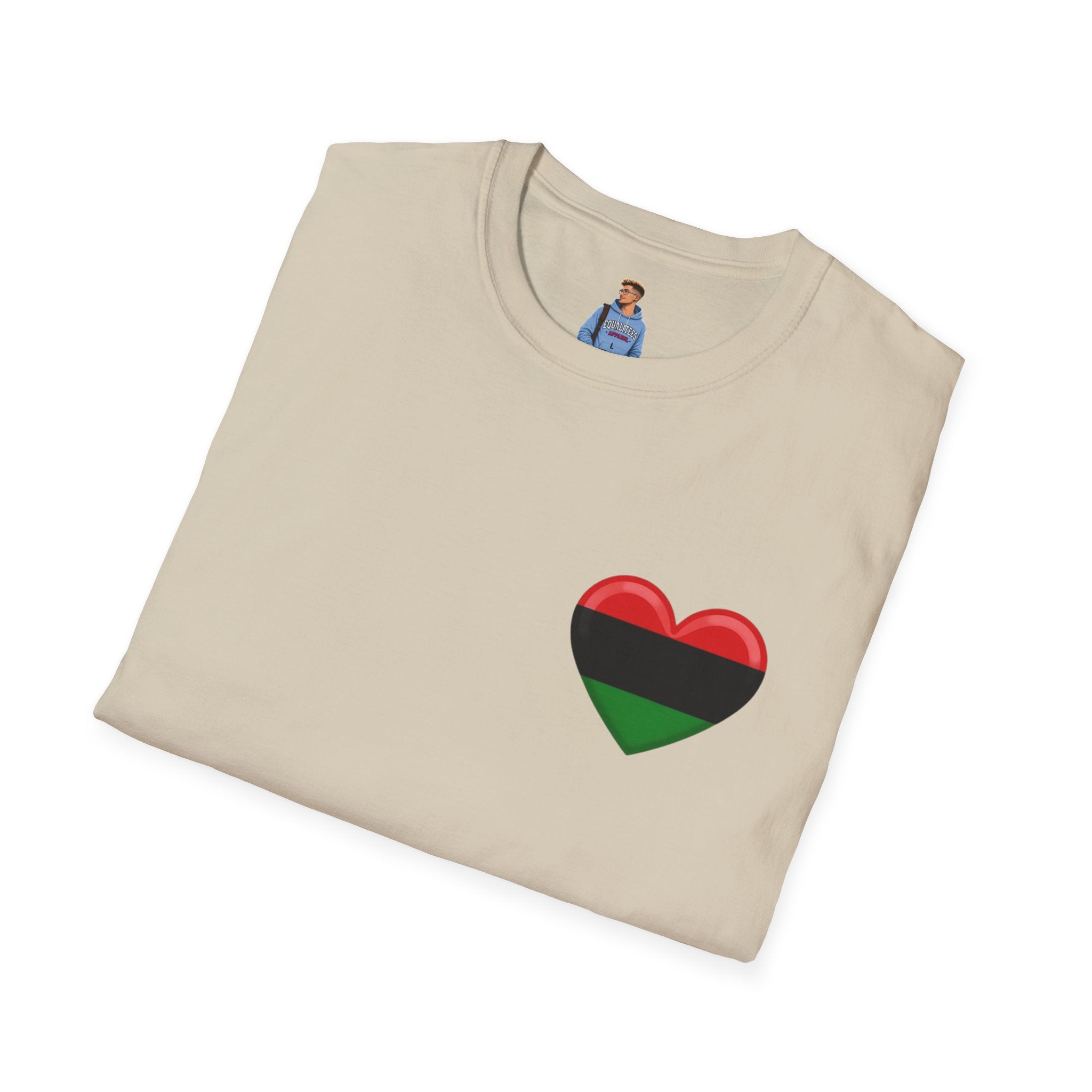 Unity and Heritage Unisex Softstyle T-Shirt with Pan-African Heart
