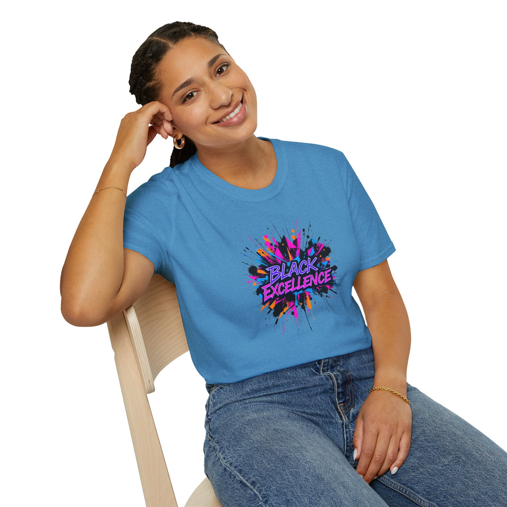 Unisex Softstyle T-Shirt - Black Excellence Graphic Tee