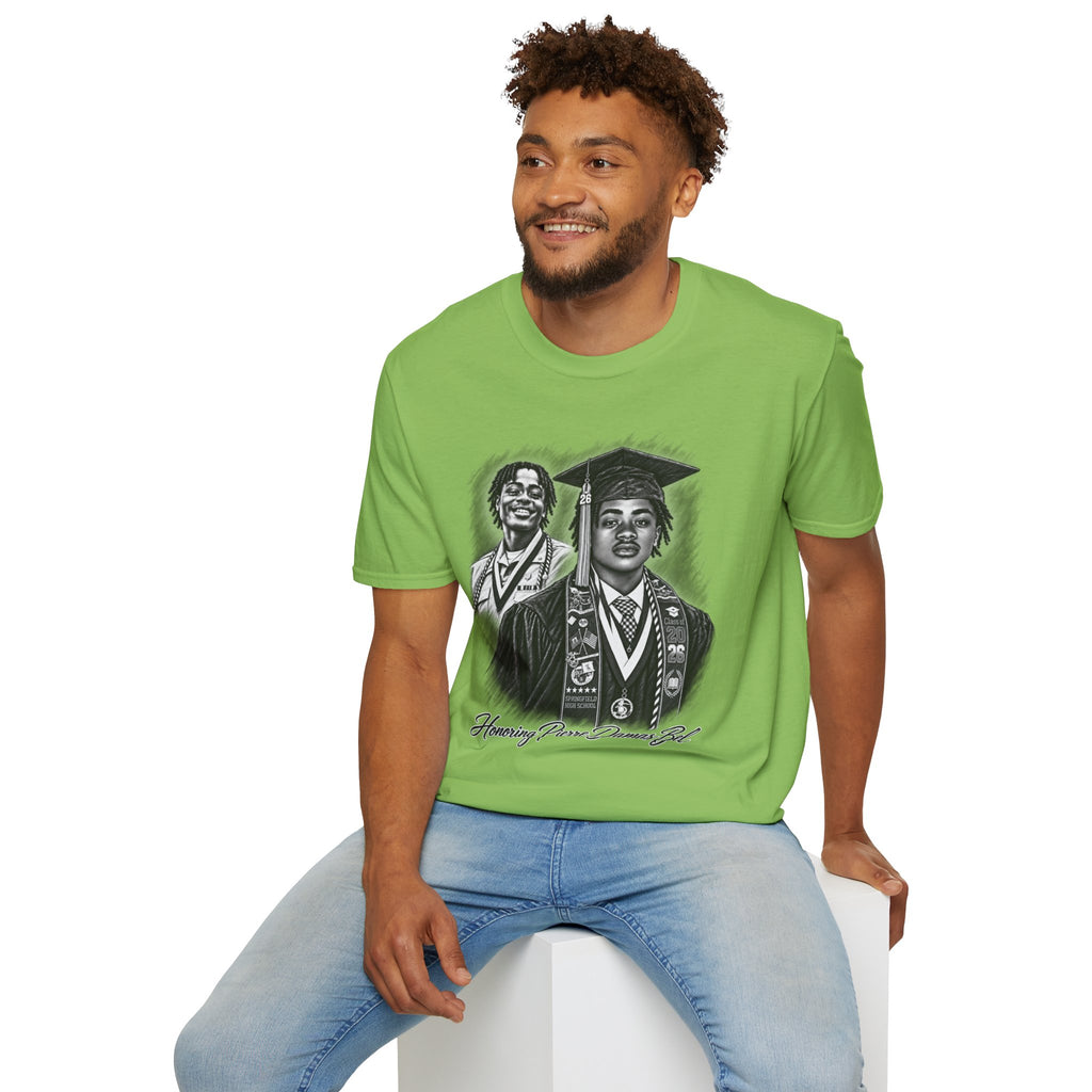 Double Portrait Front - In Memory of Pierre Damas Bel T-Shirt